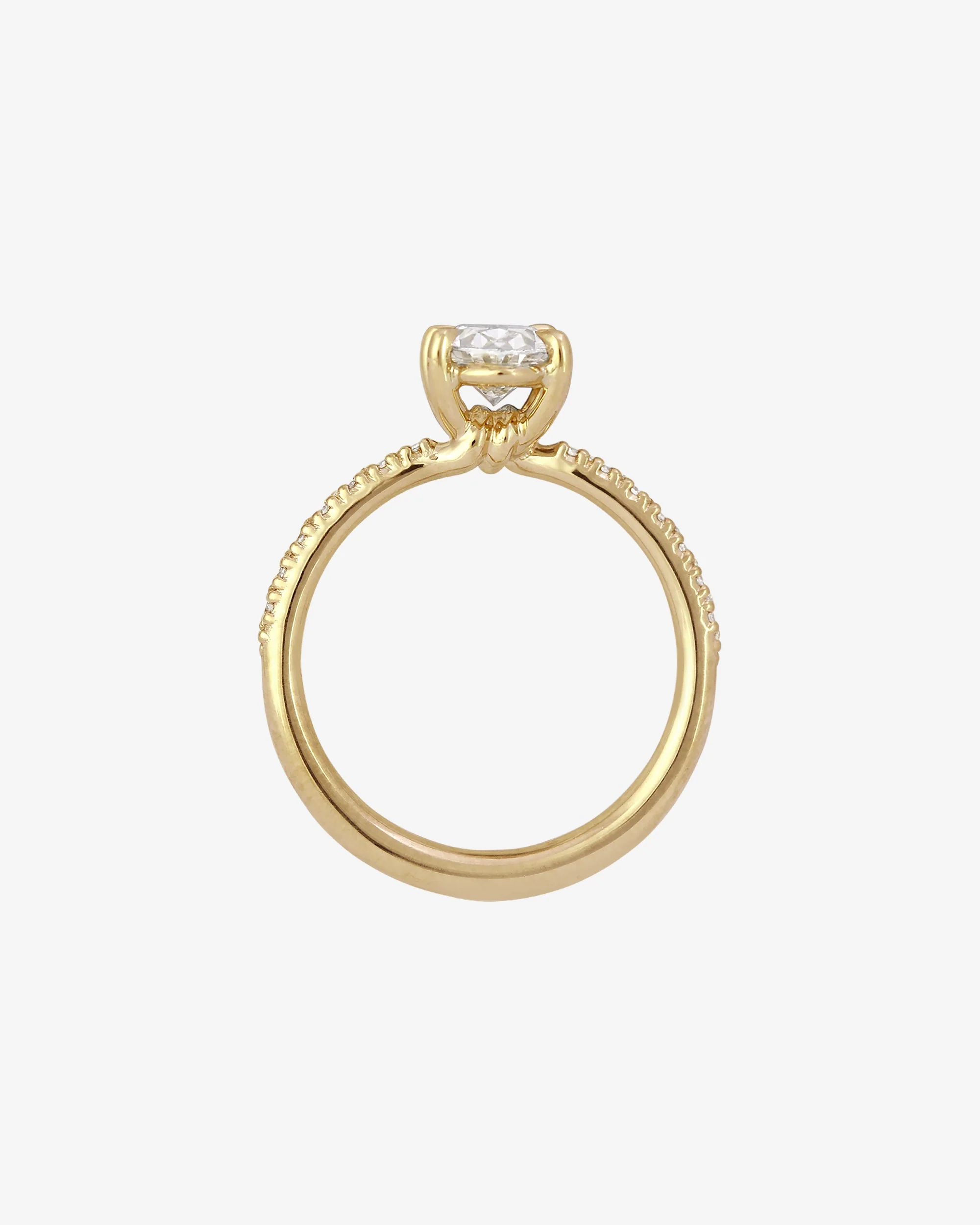 Adama Oval Ring Diamond Solid Gold - Image 4