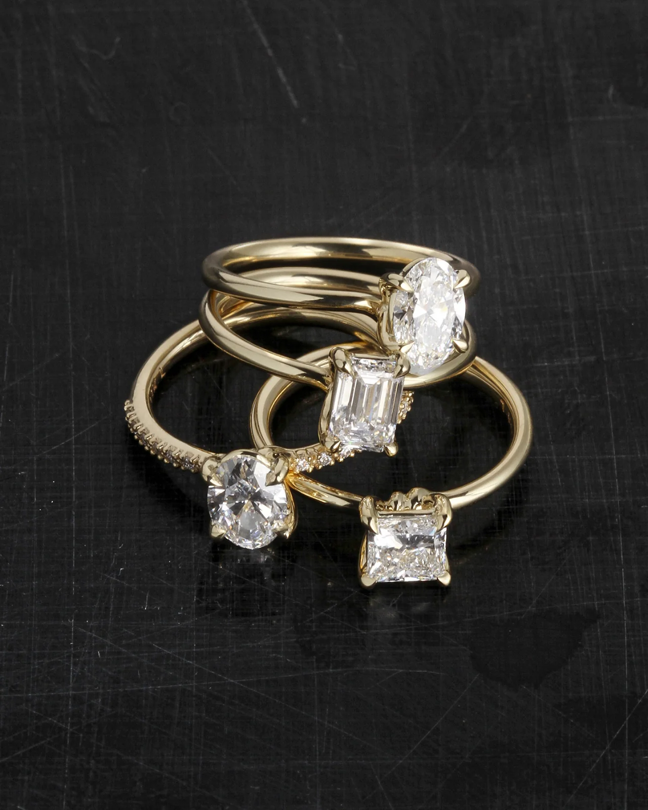 Adama Oval Ring Solitaire Diamond Solid Gold - Image 5