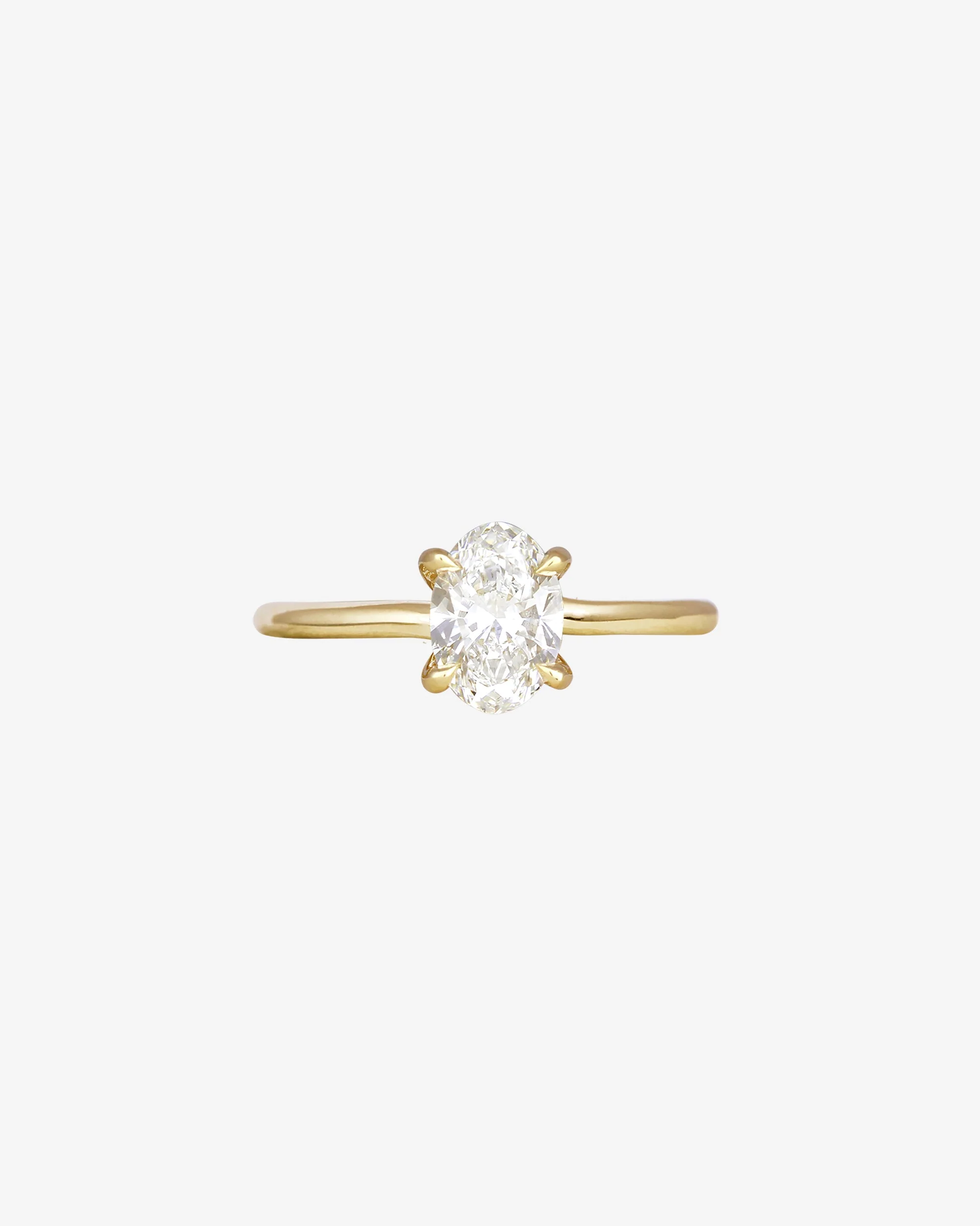 Adama Oval Ring Solitaire Diamond Solid Gold - Image 6