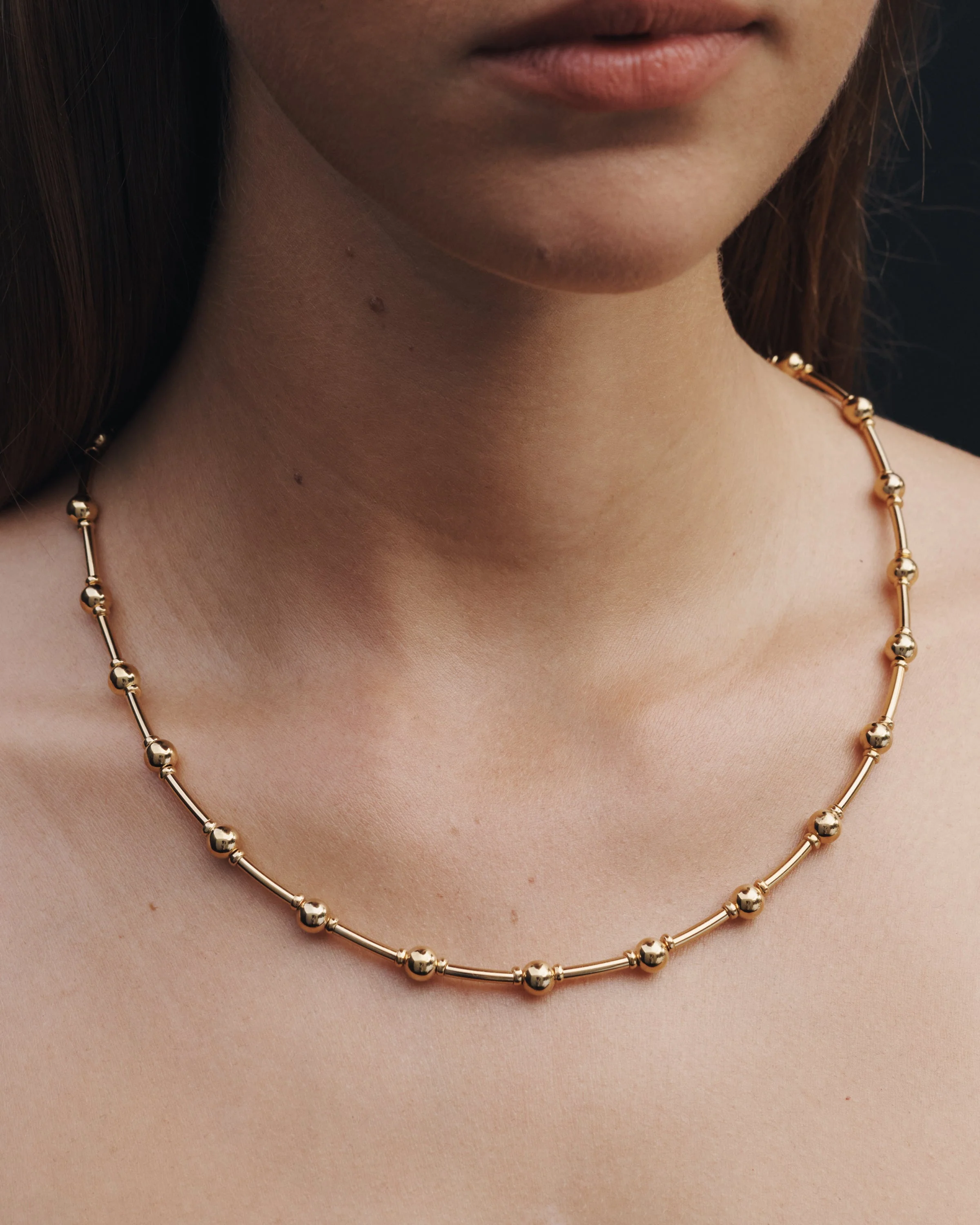 Alba Beaded Collar Gold Vermeil - Image 3