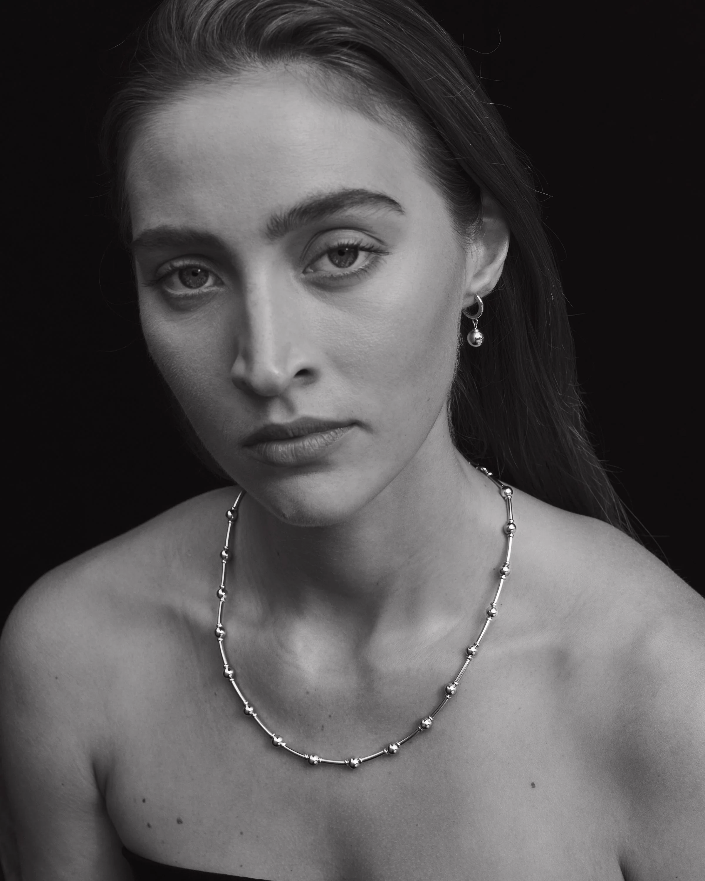 Alba Beaded Collar Silver - Image 5