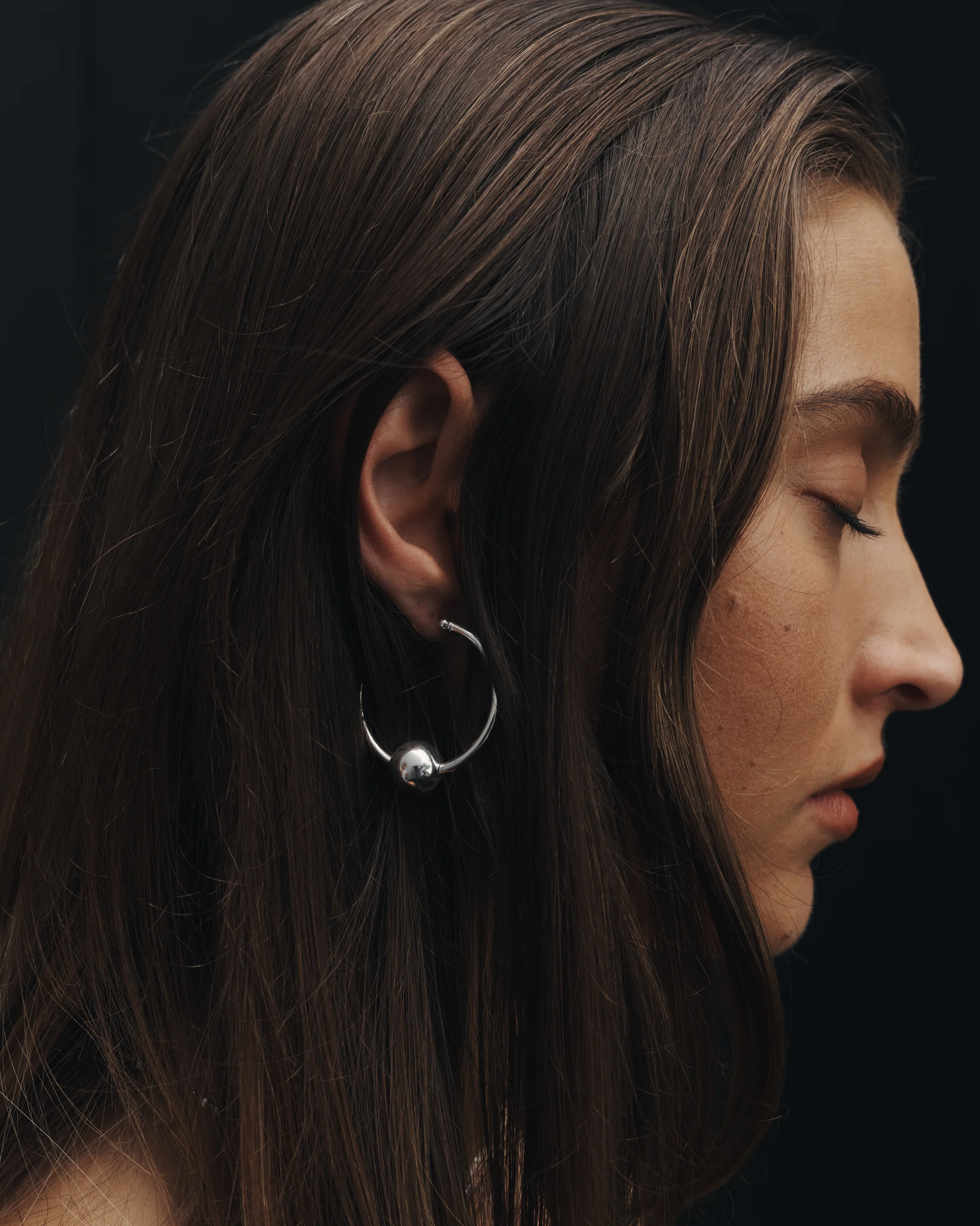 Alba Hoops Large Silver - Image 2