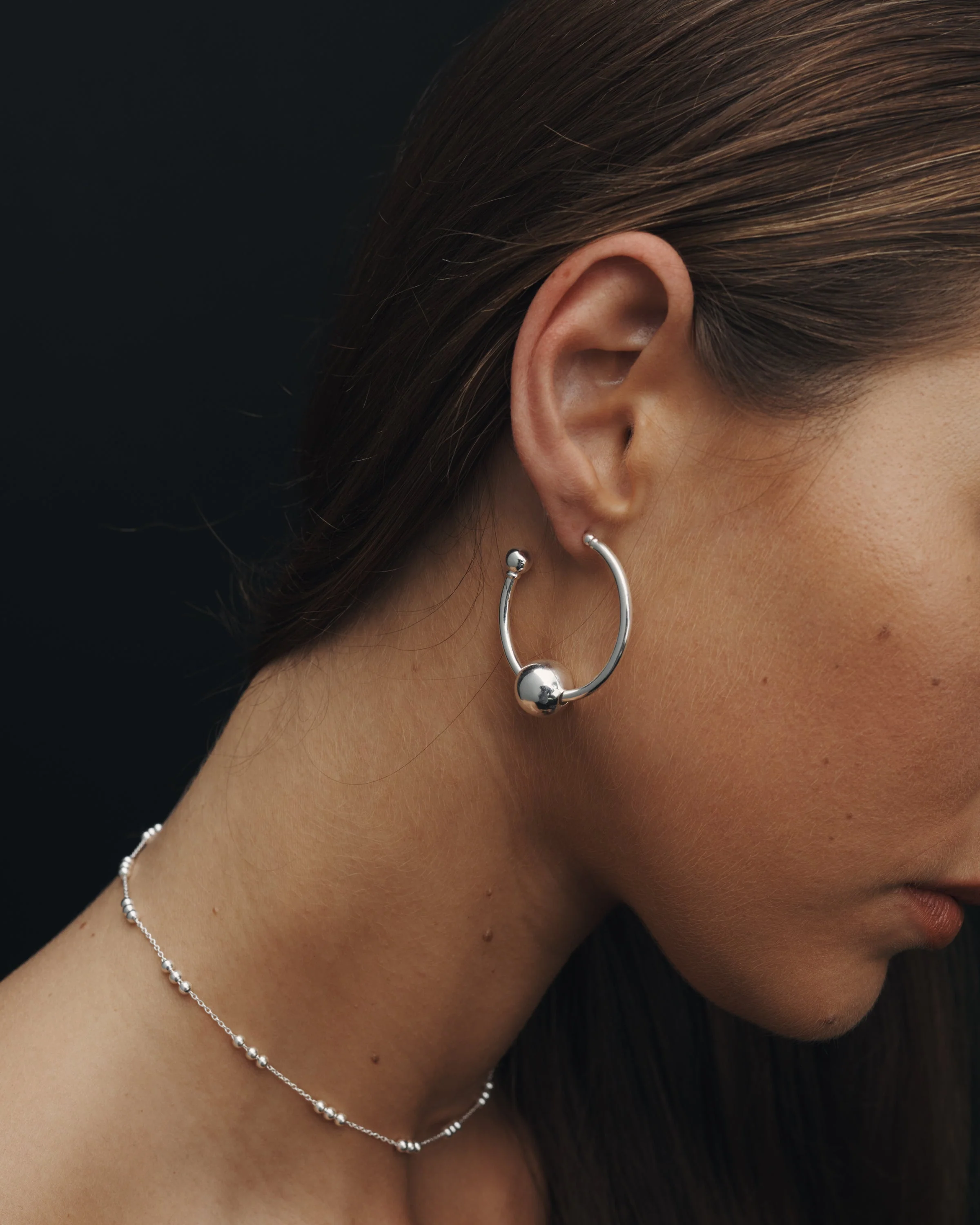Alba Hoops Large Silver - Image 3
