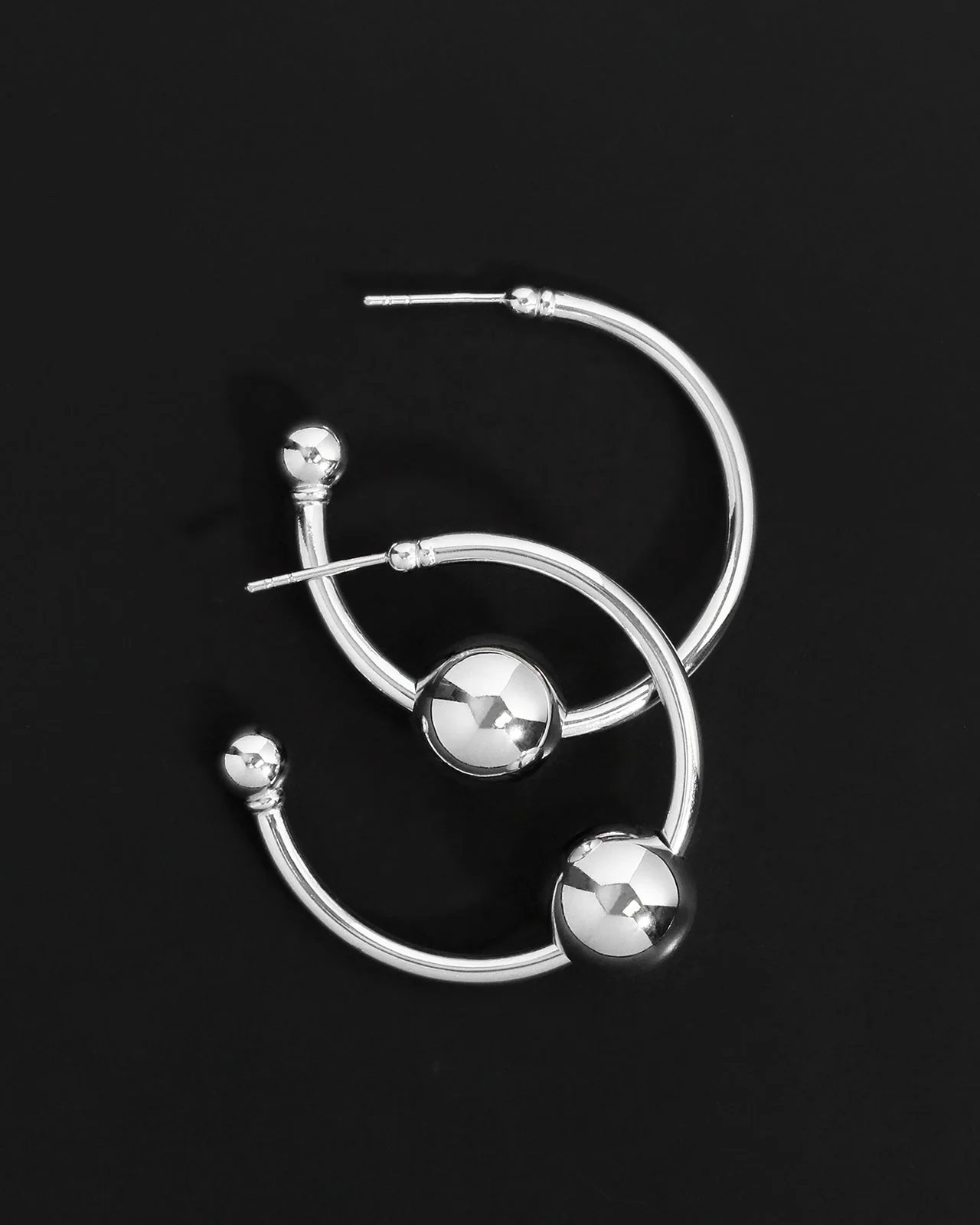 Alba Hoops Large Silver - Image 4