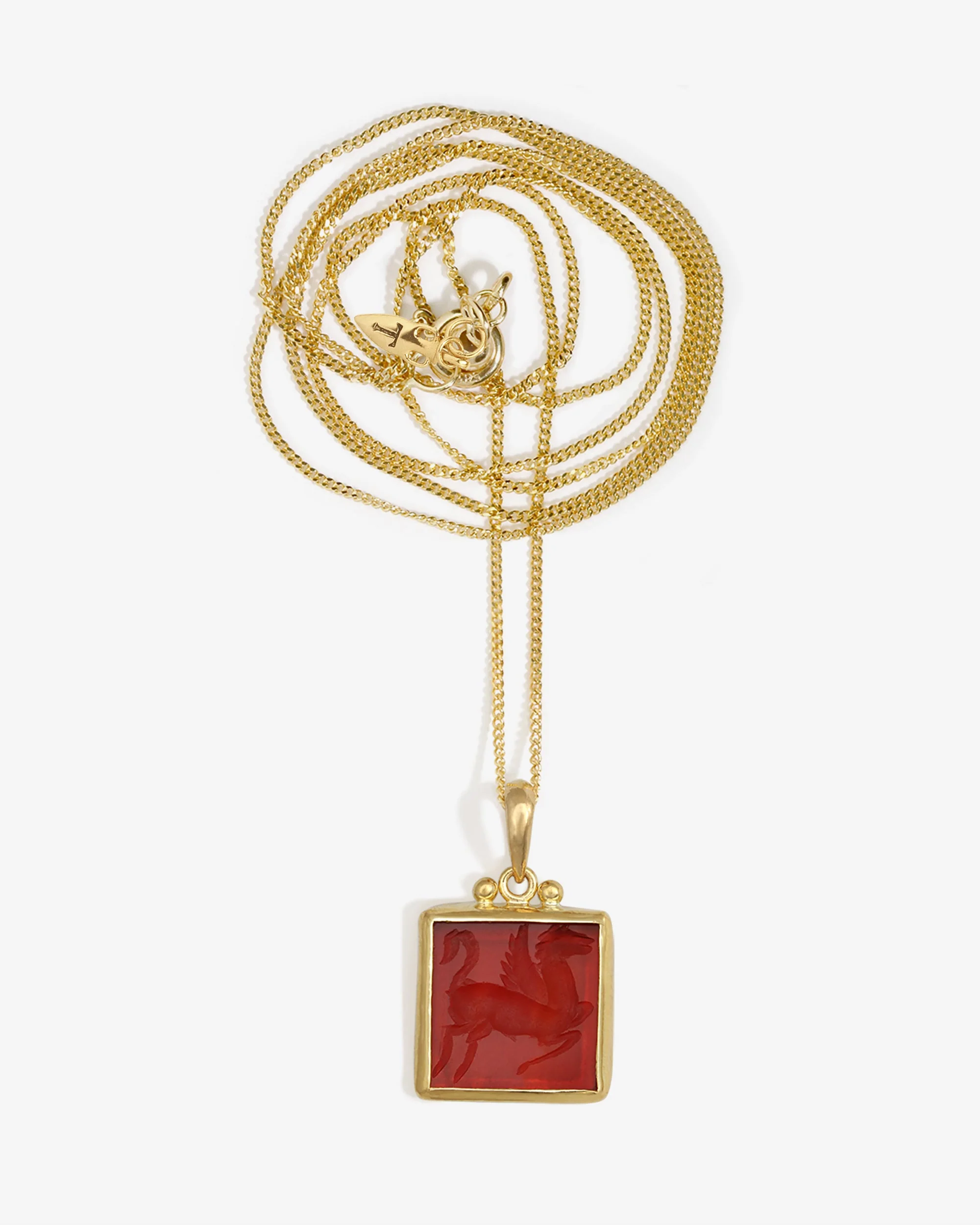 Anu Pegasus Necklace Carnelian Solid Gold - Image 4