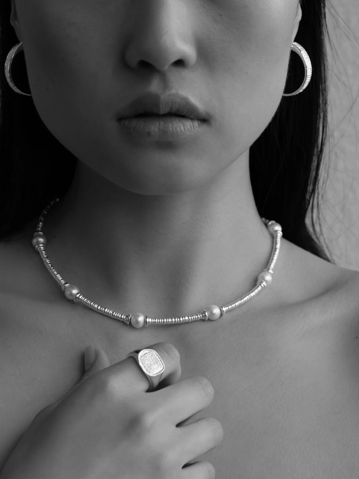 Arete Hoops Silver - Image 4