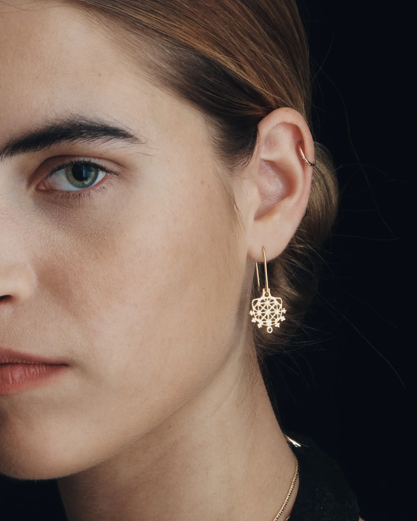 Arinna Earrings Sapphire Gold Vermeil - Image 2