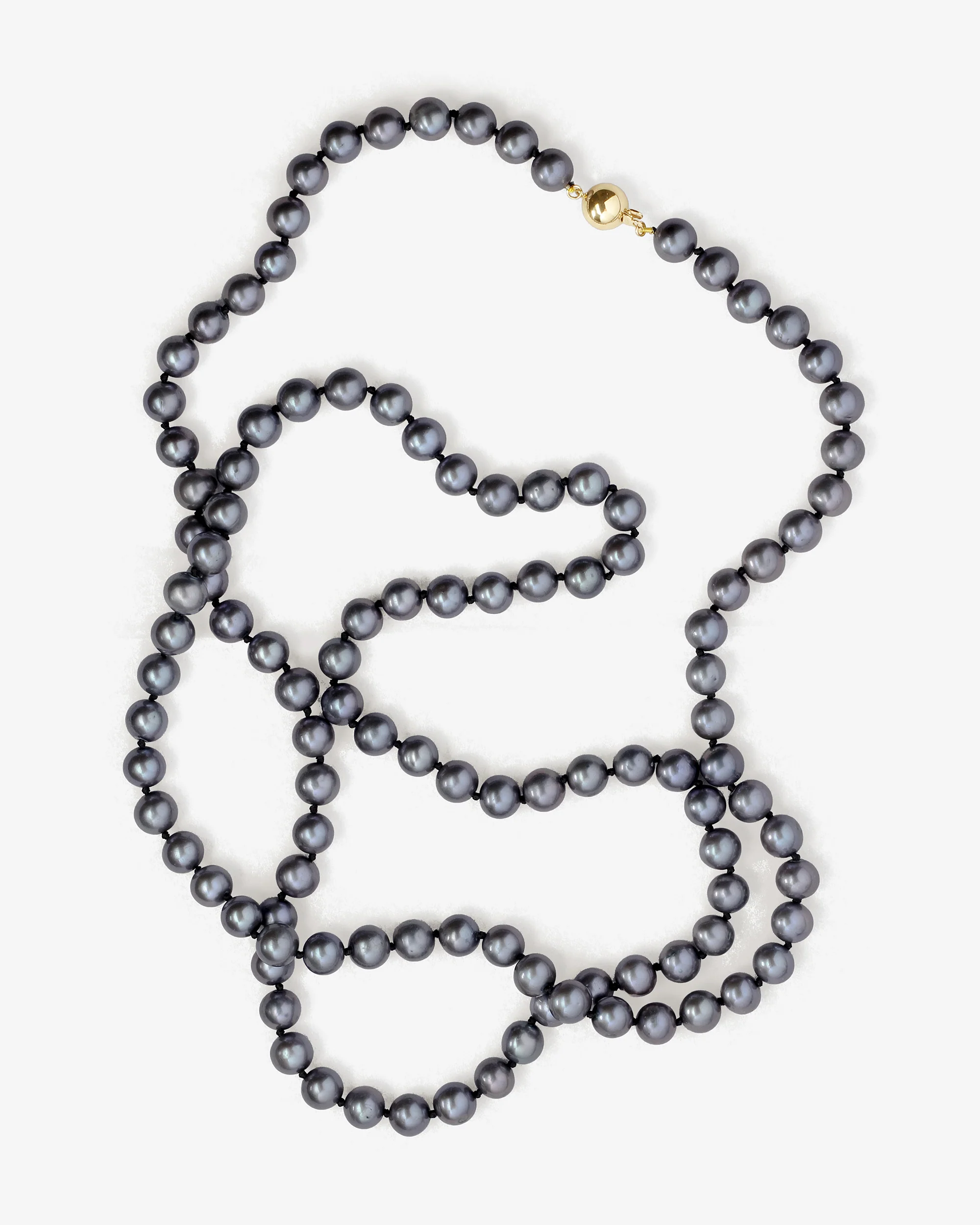 Aris Peacock Pearl Beaded Necklace Solid Gold - Image 3
