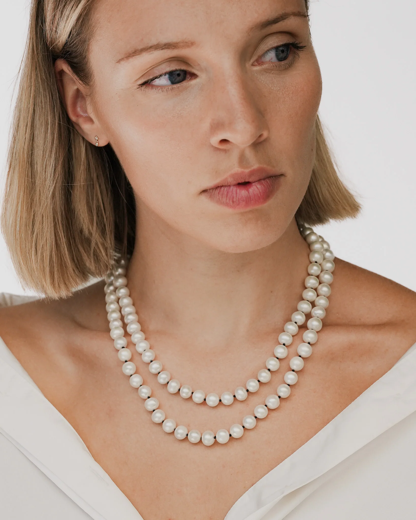 Aris Pearl Beaded Necklace Solid Gold - Image 2