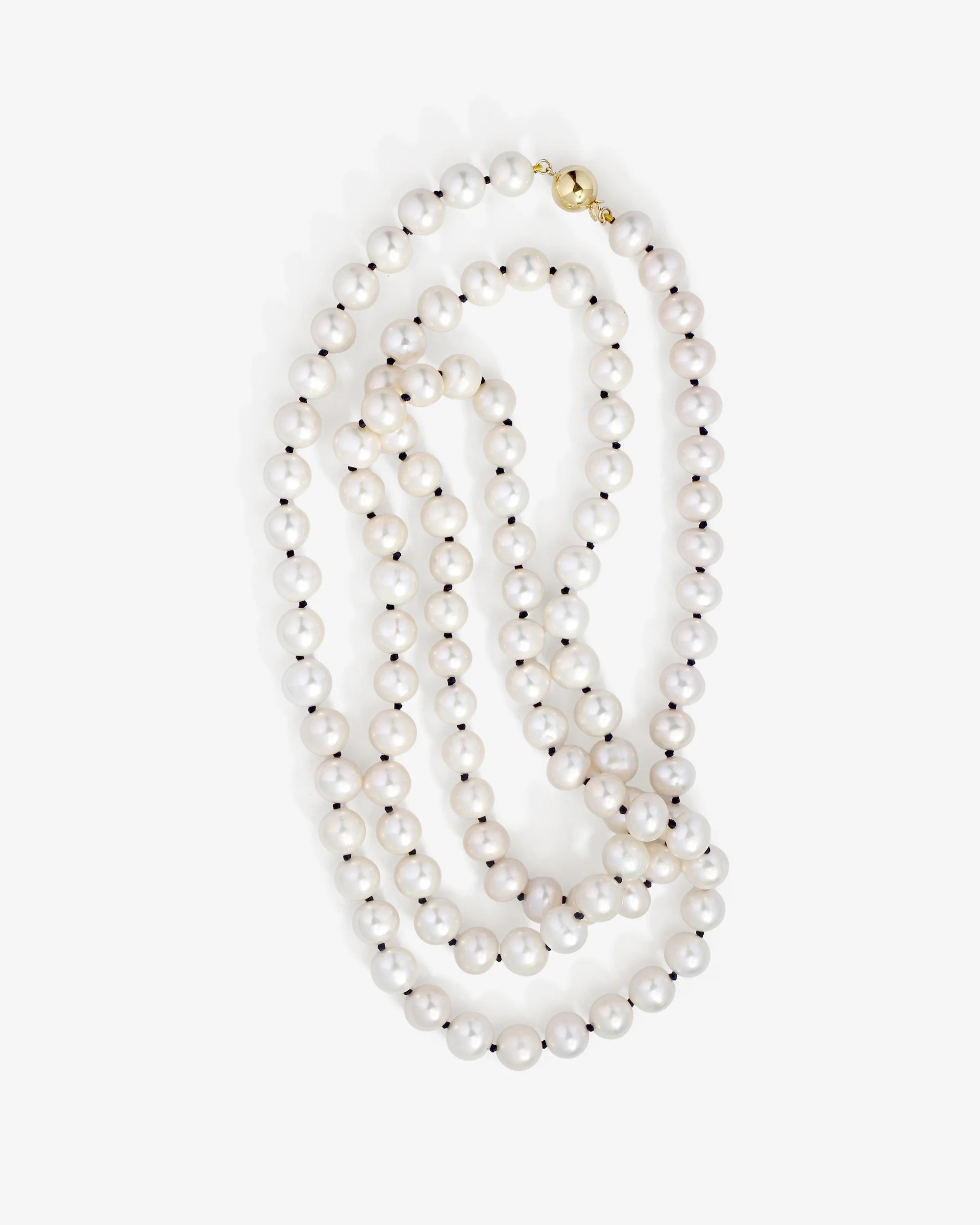 Aris Pearl Beaded Necklace Solid Gold - Image 4