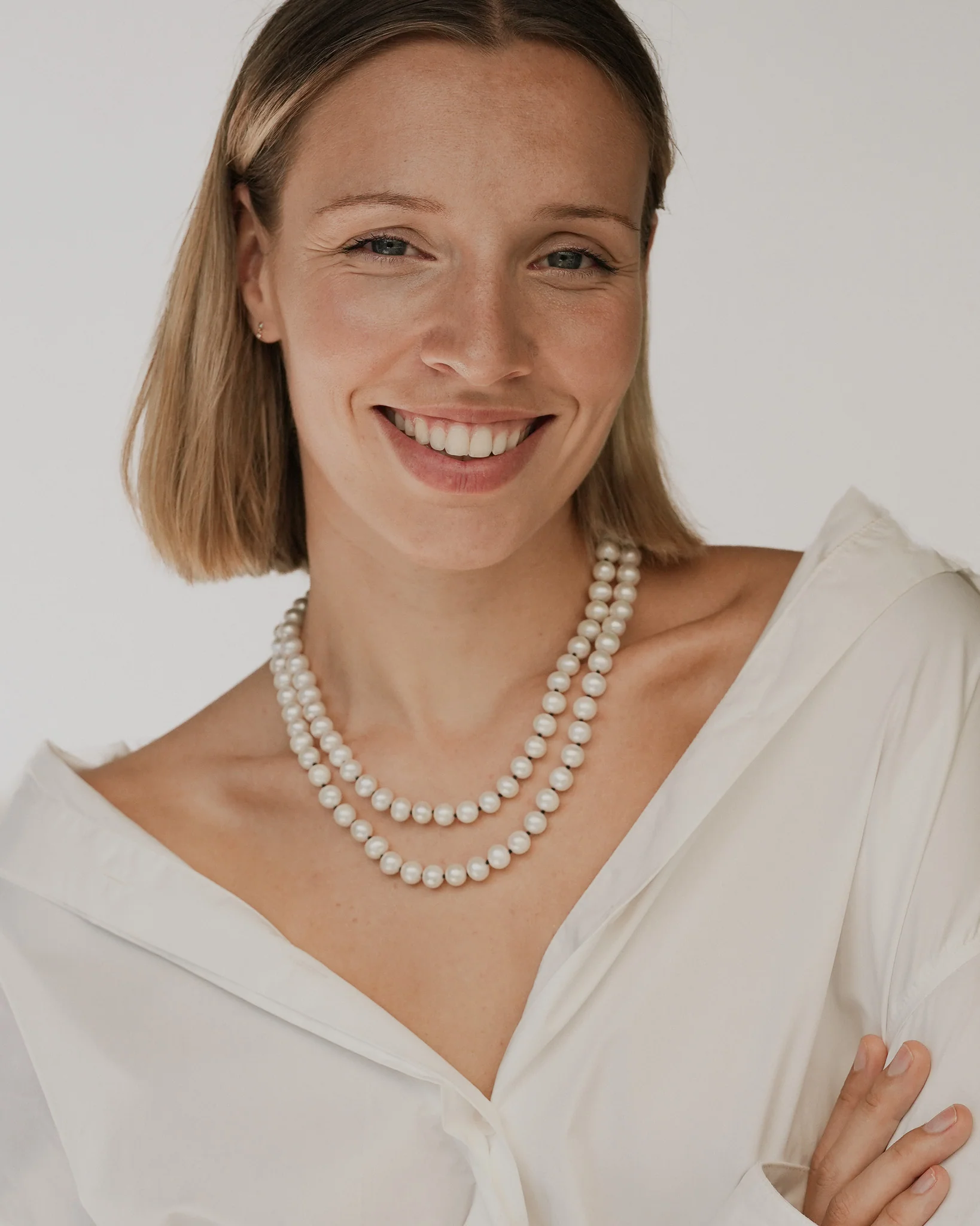 Aris Pearl Beaded Necklace Solid Gold - Image 5