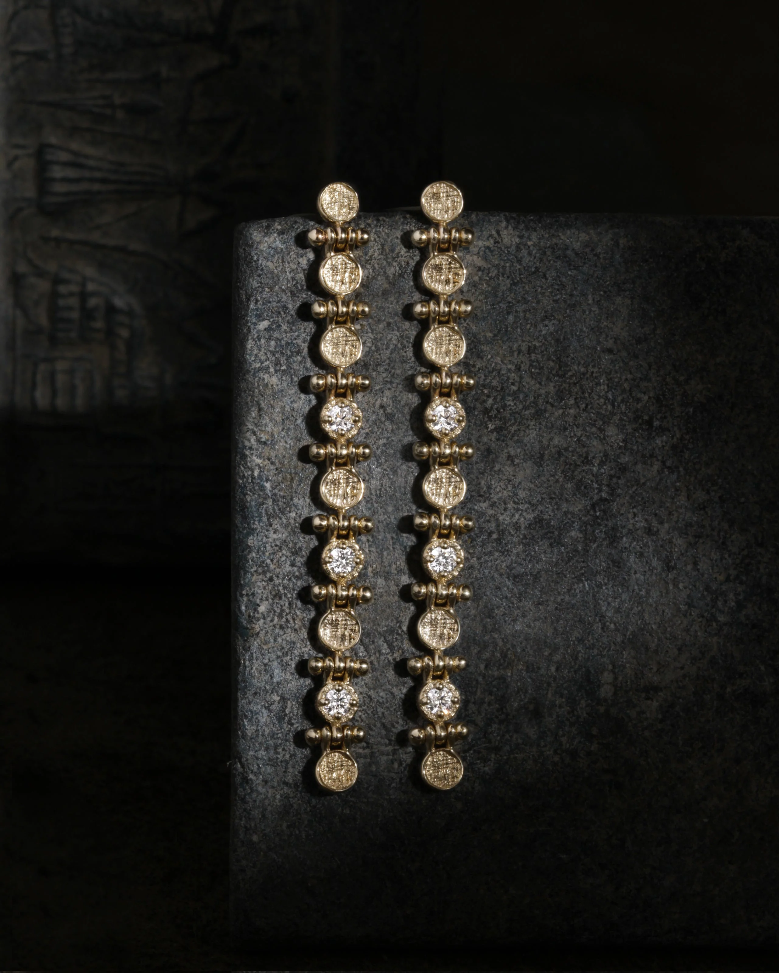 Asteria Earrings Diamond Solid Gold - Image 3