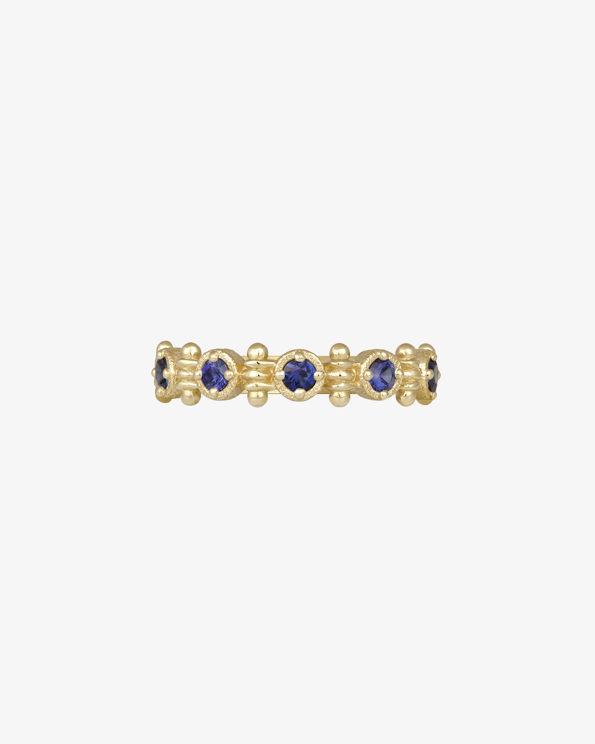 Asteria Half Eternity Ring Sapphire Solid Gold - Image 3