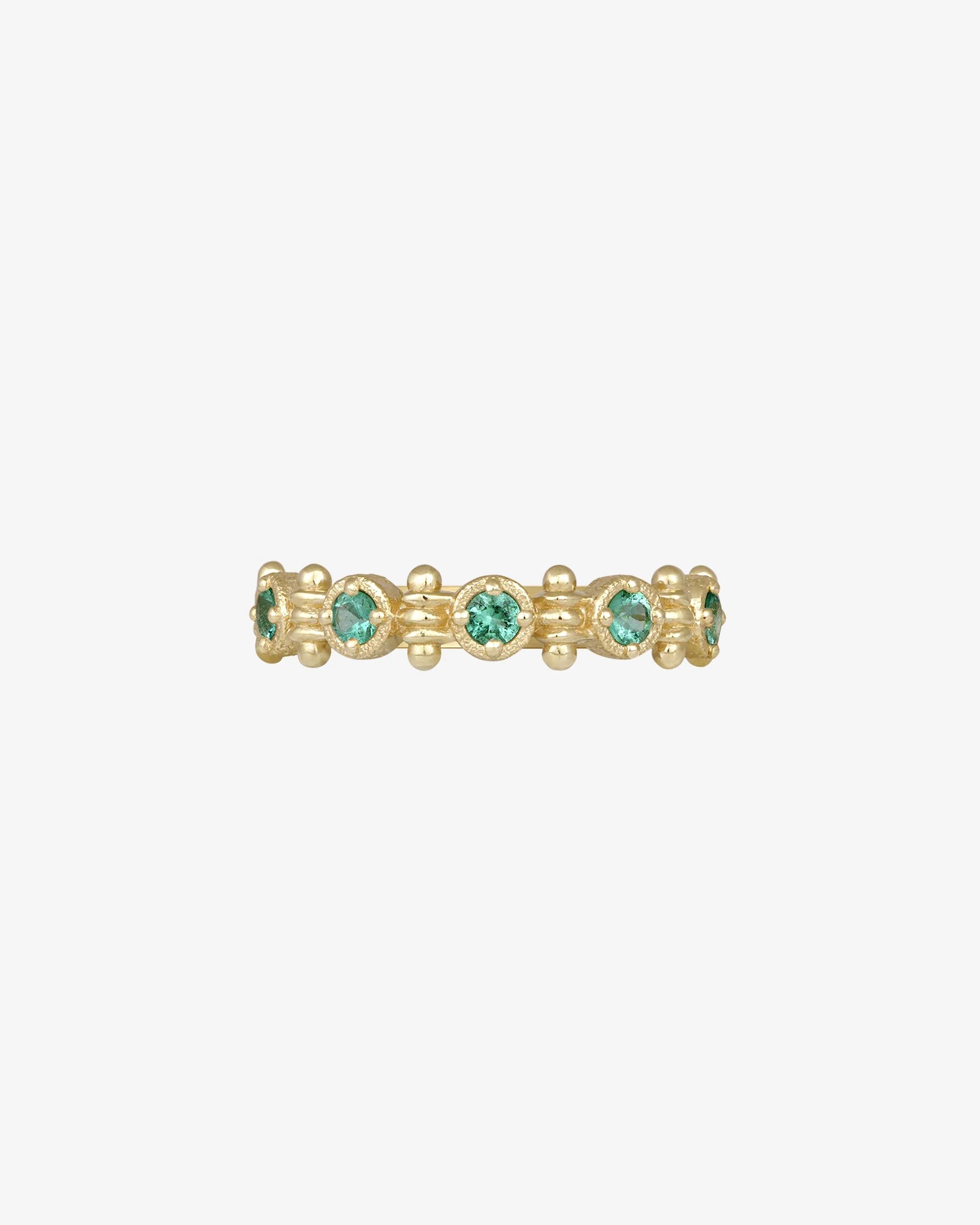 Asteria Half Eternity Ring Emerald Solid Gold - Image 3