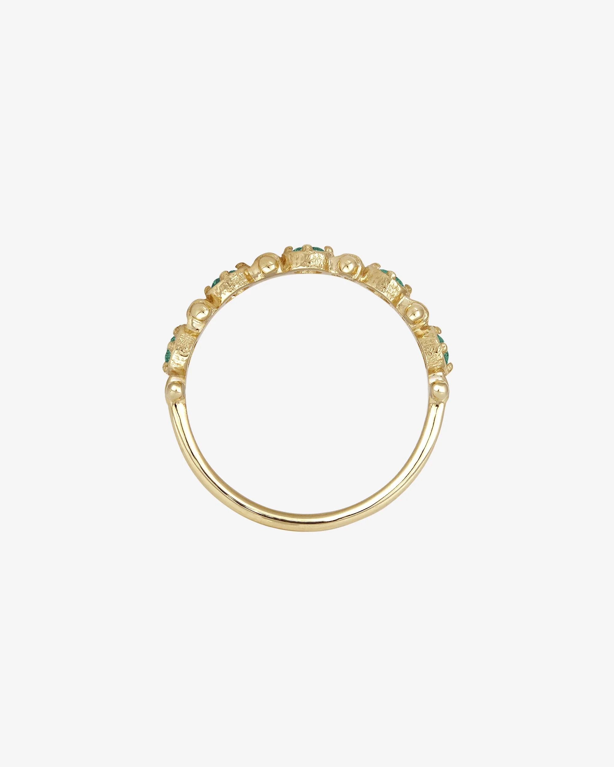 Asteria Half Eternity Ring Emerald Solid Gold - Image 4