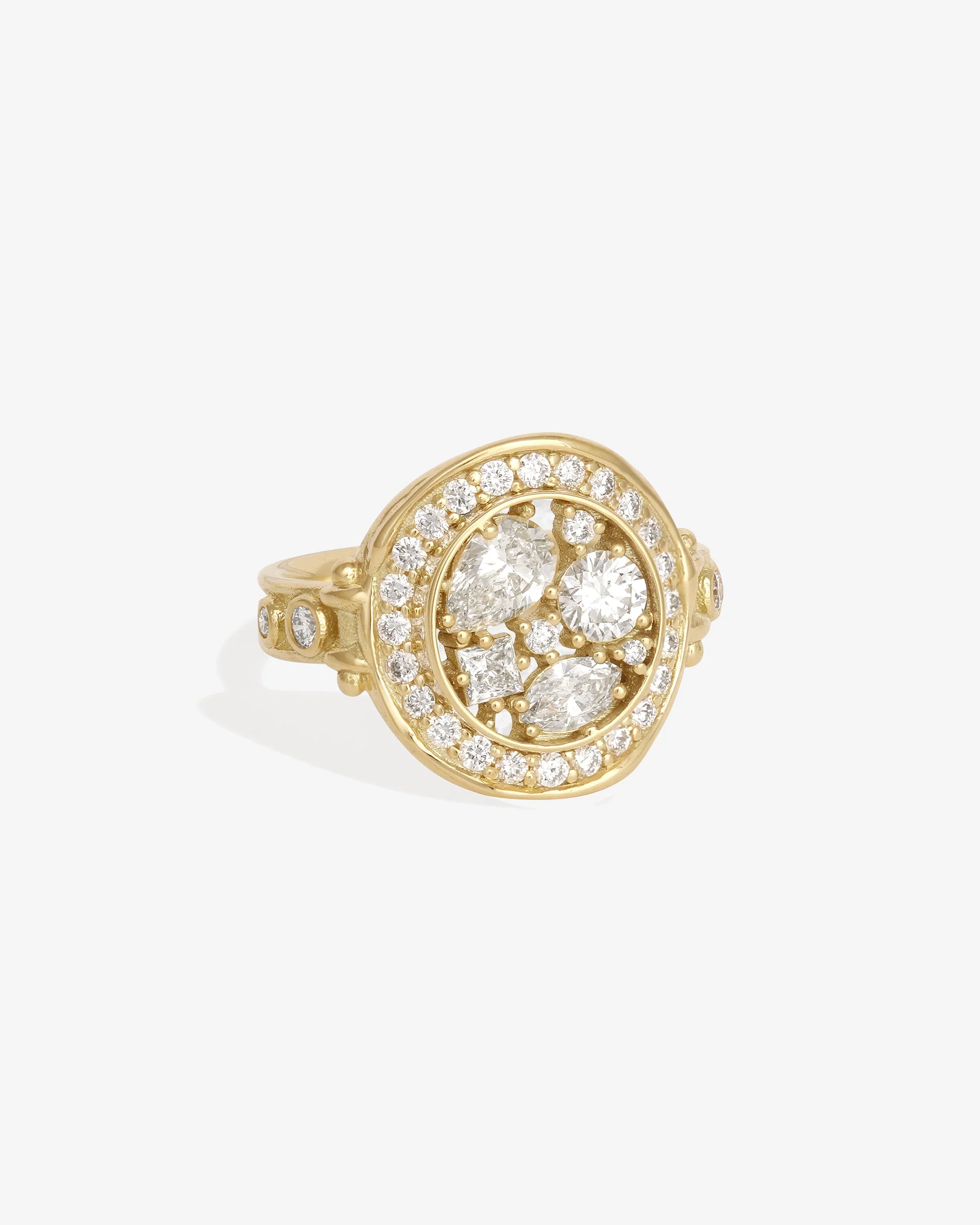 Asteria Halo Ring Diamond Solid Gold