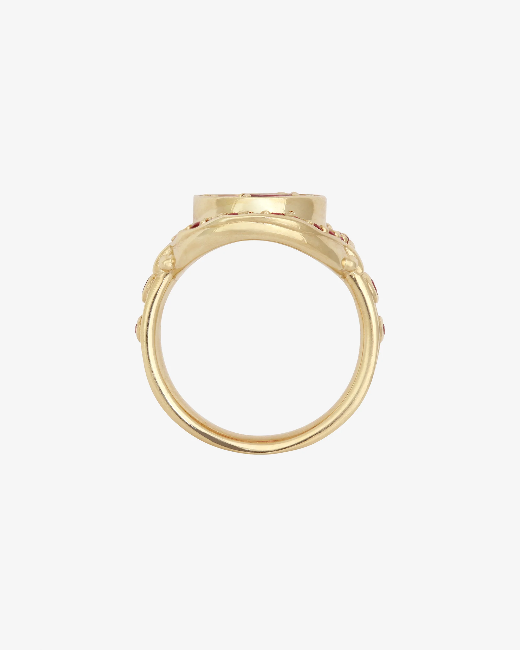 Asteria Halo Ruby Ring Solid Gold - Image 5