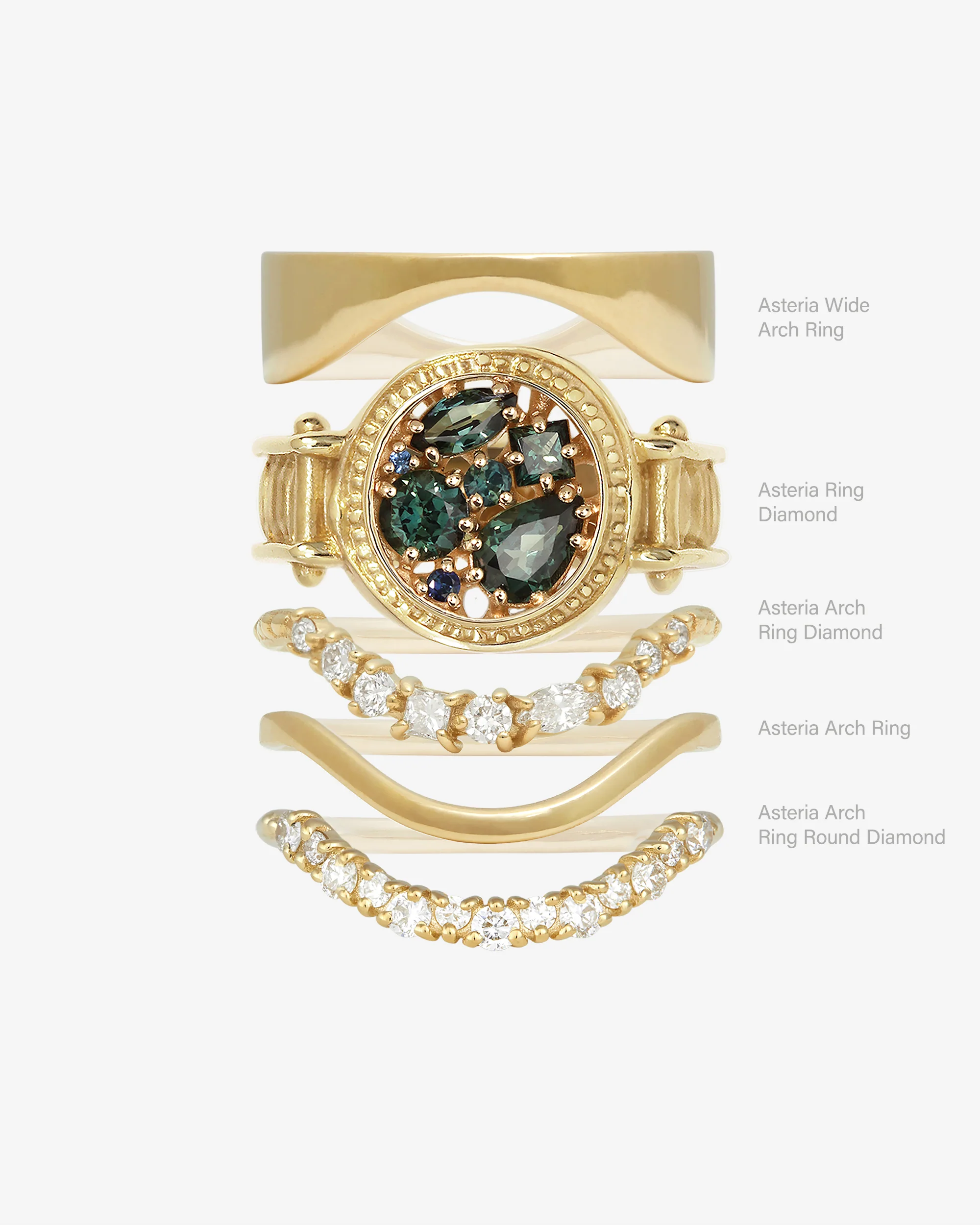 Asteria Ring Sapphire Solid Gold - Image 4