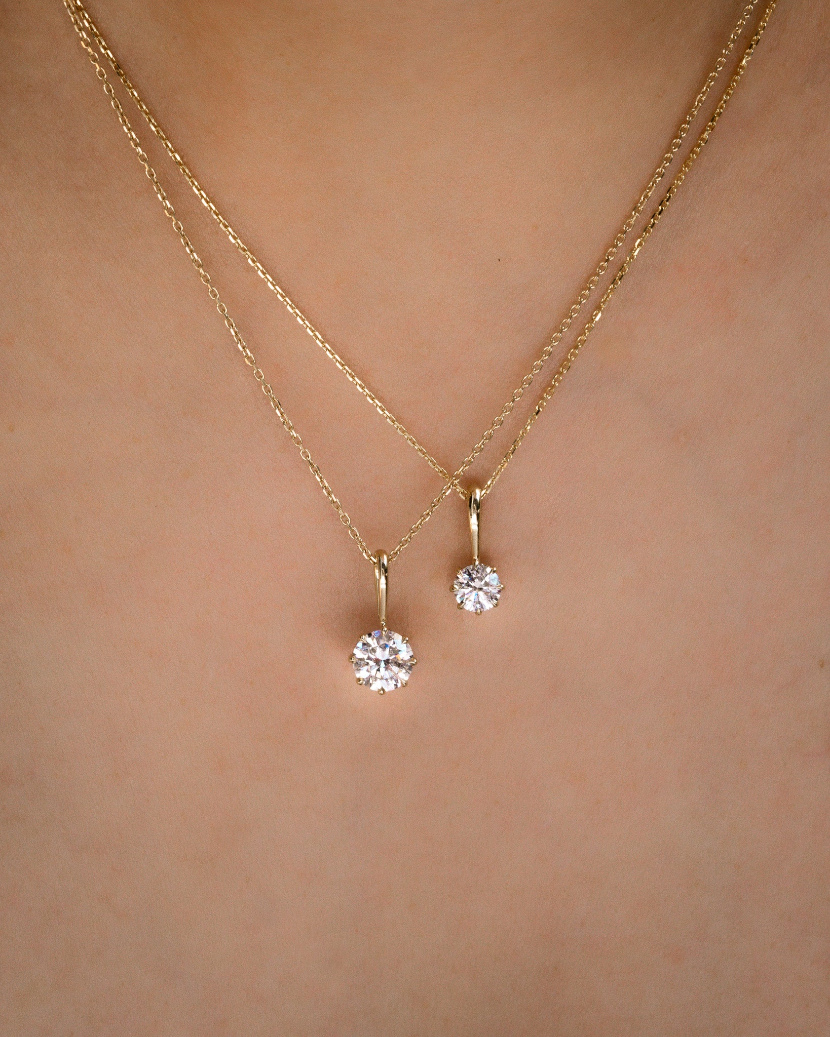 Astra Round Pendant 0.5ct Diamond Solid Gold - Image 4