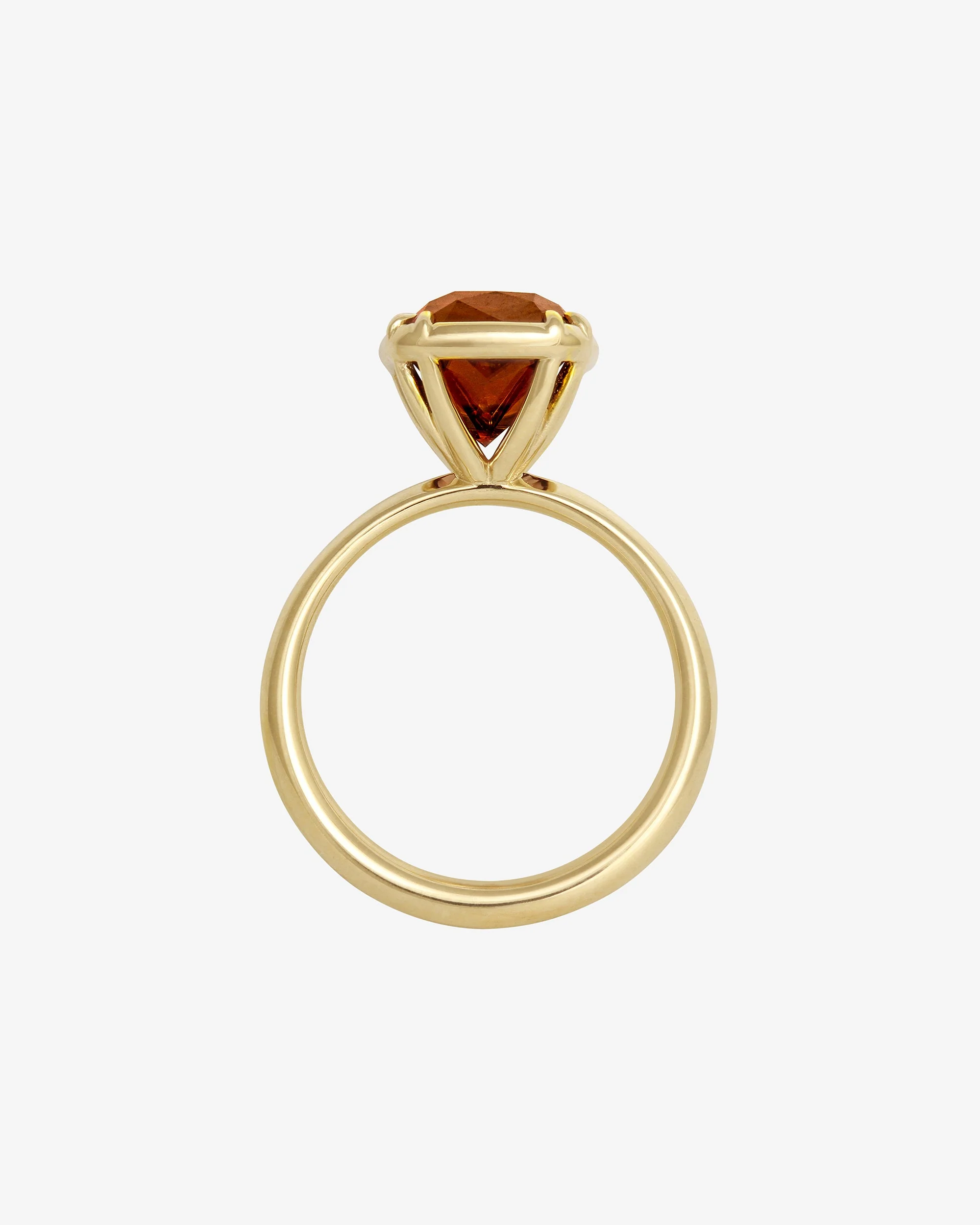 Azalea Cushion Ring 4.97ct Jacinth Zircon Solid Gold - Image 4