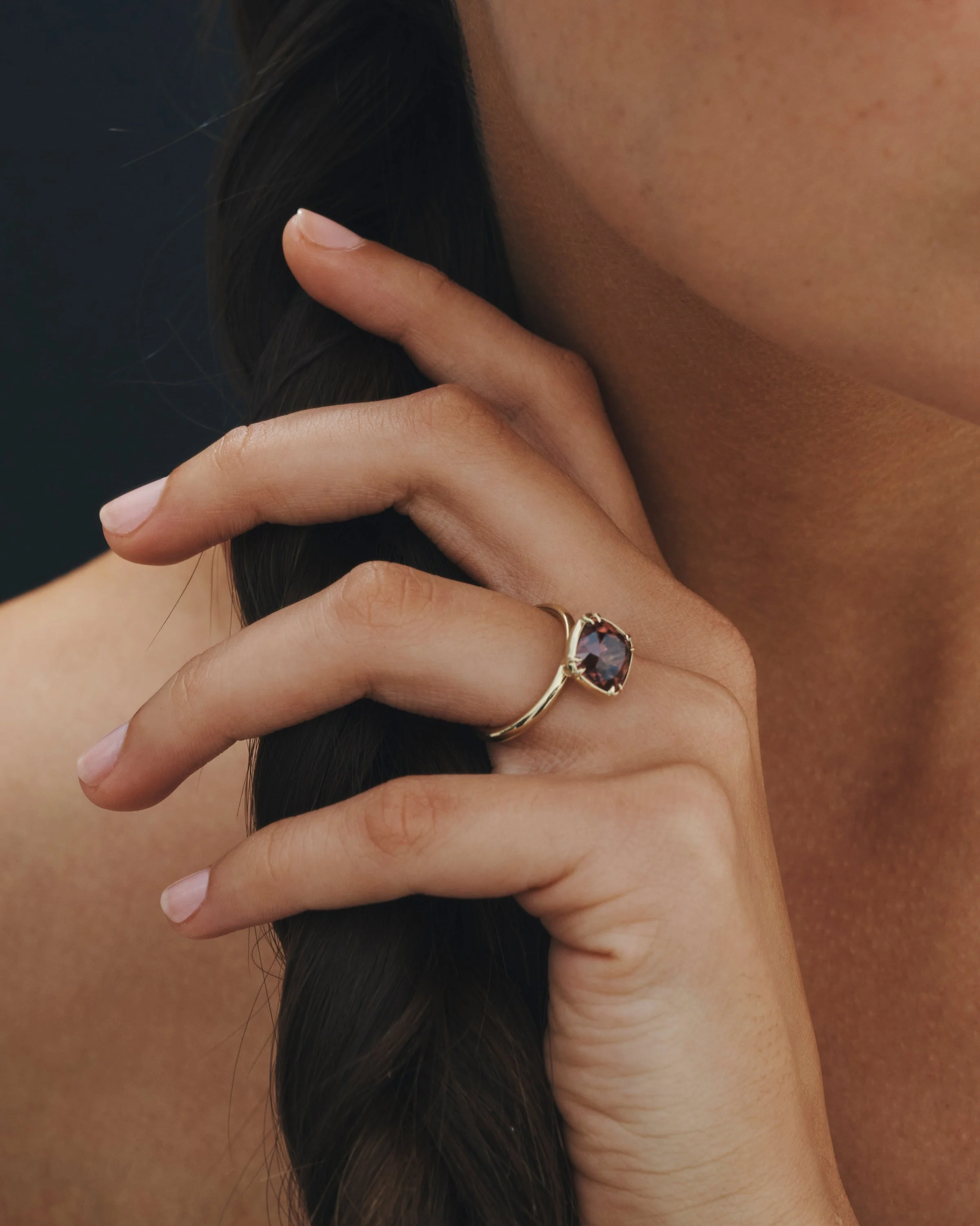 Azalea Cushion Ring 4.97ct Jacinth Zircon Solid Gold - Image 5