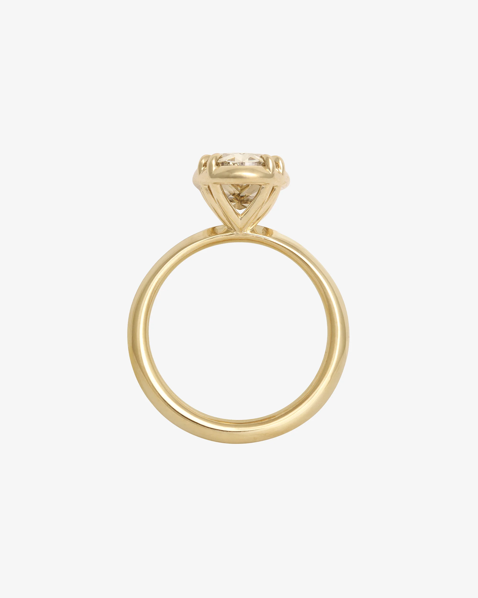 Azalea Ring 3ct Oval Cut Champagne Diamond Solid Gold - Image 6