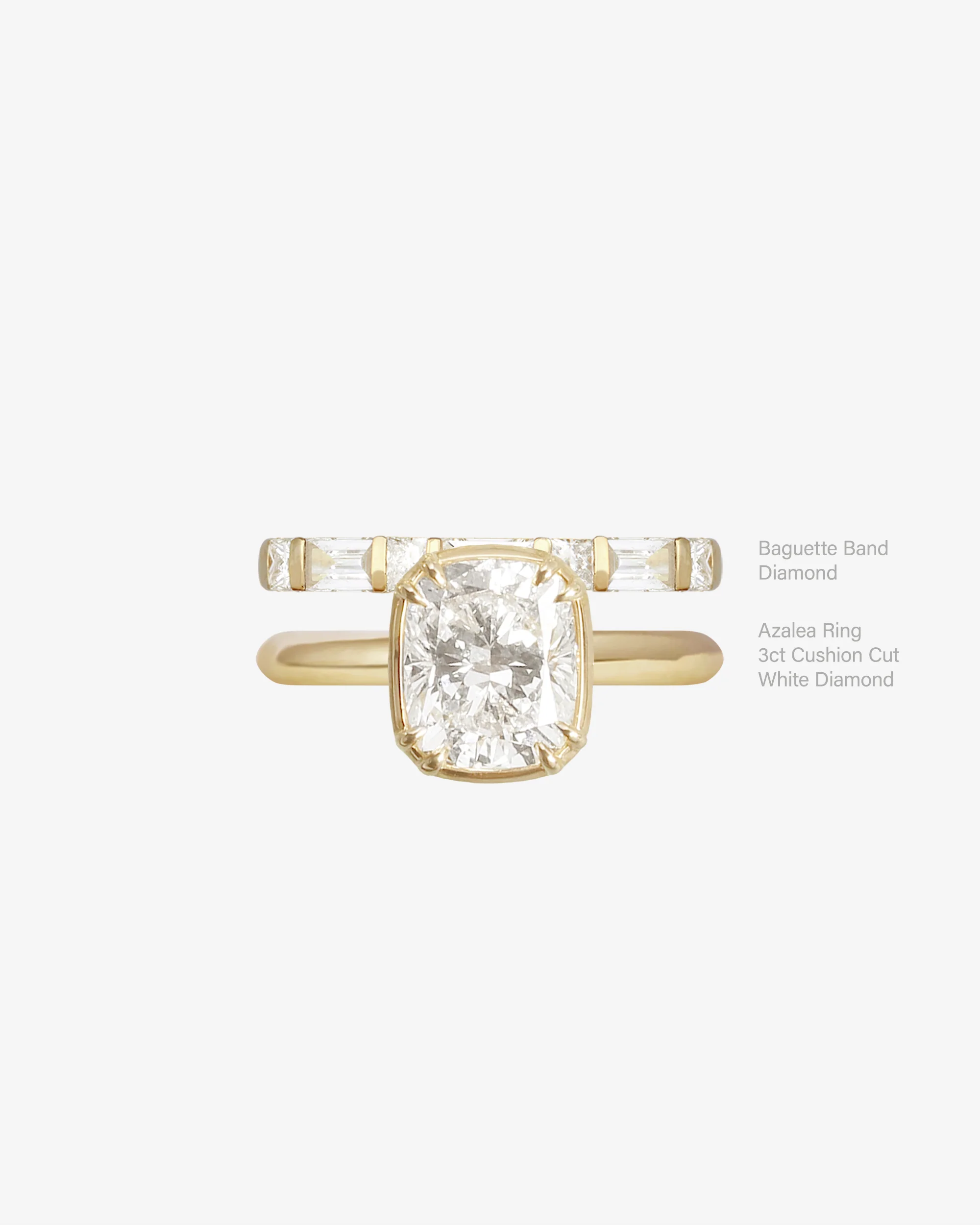 Azalea Ring Cushion Cut Diamond Solid Gold - Image 4