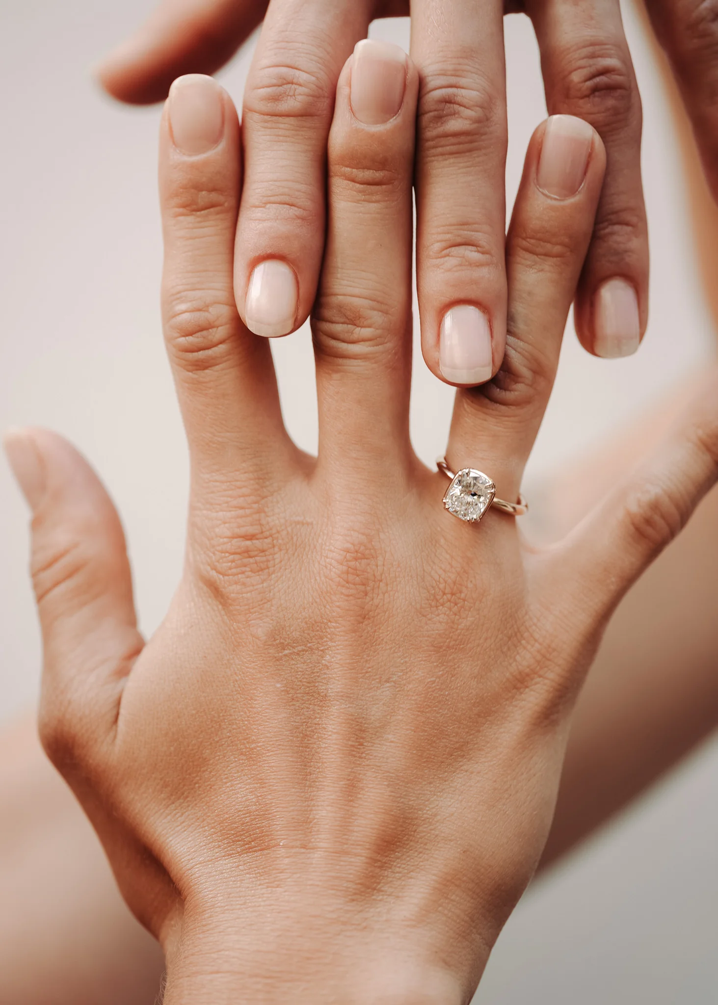 Azalea Ring Cushion Cut Diamond Solid Gold - Image 5