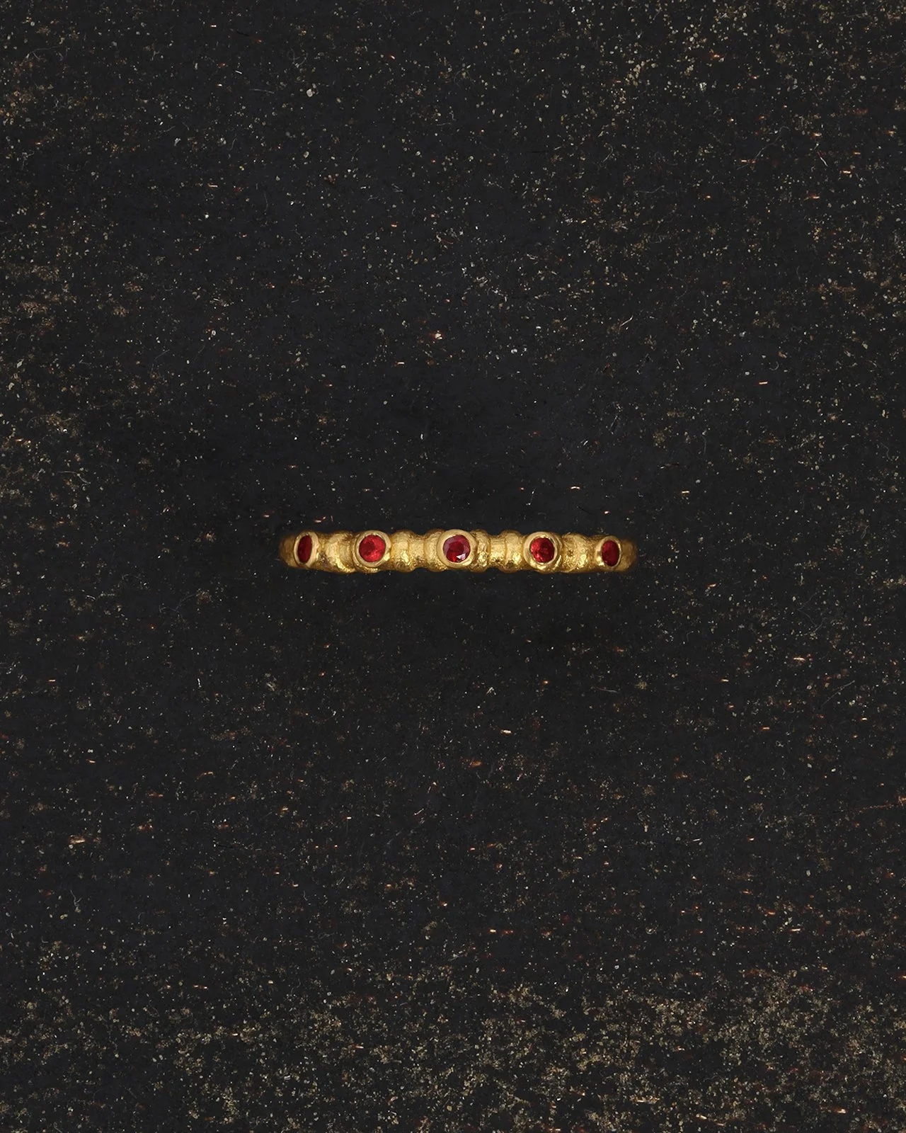 Bella Half Eternity Ring Ruby Solid Gold - Image 3