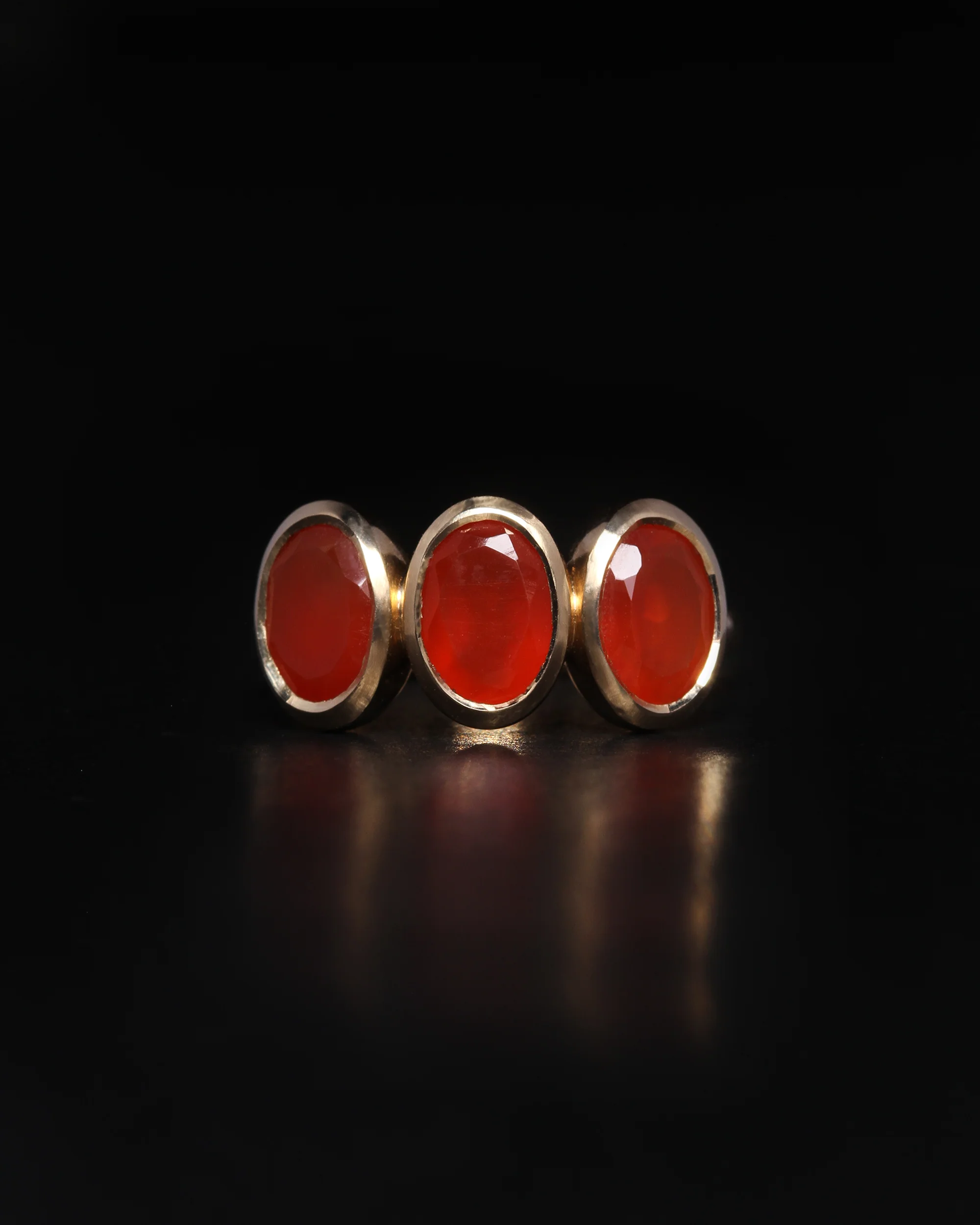 Beloved Trilogy Ring Fire Opal Solid Gold - Image 5