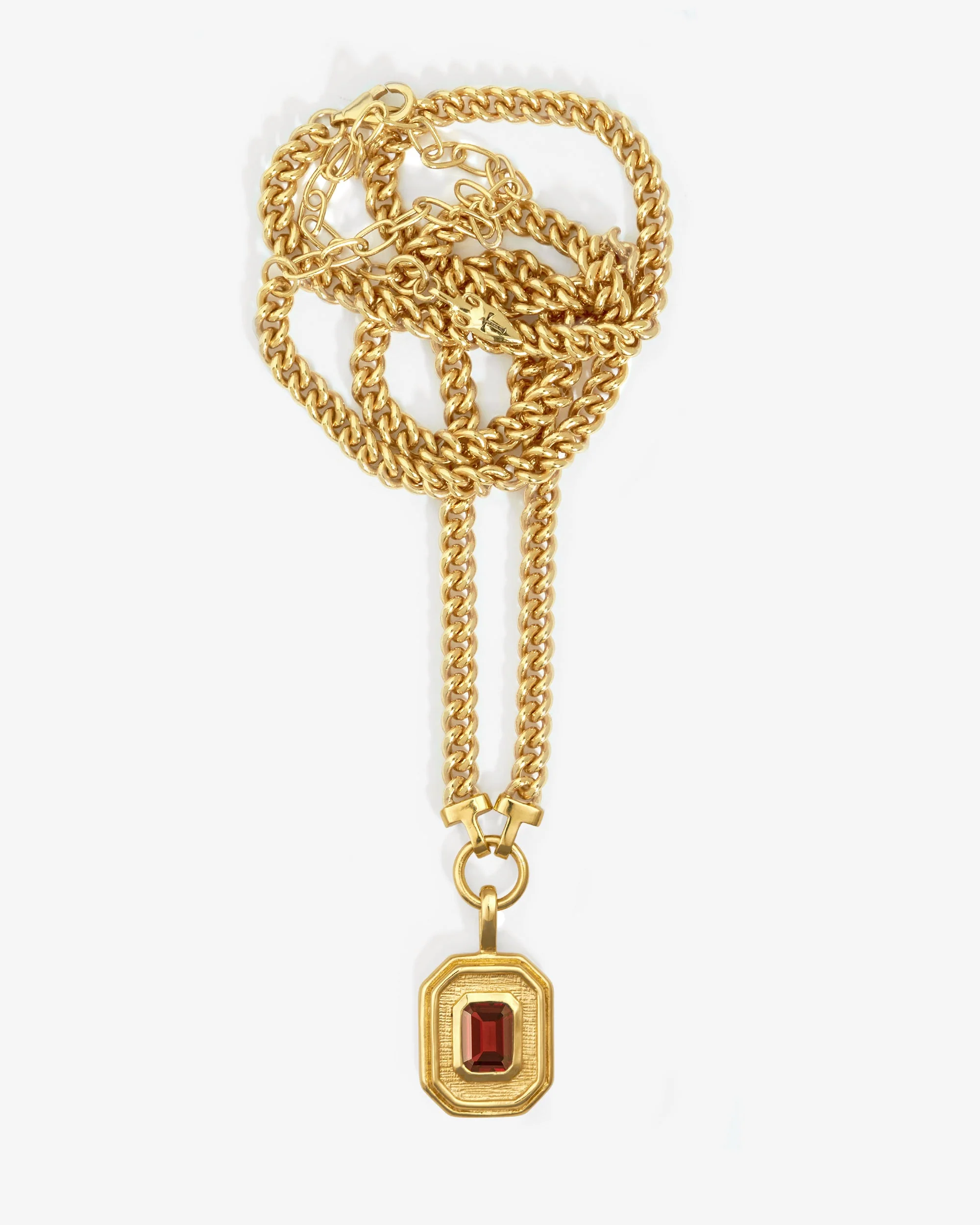 Byzantine Necklace Garnet Gold Vermeil - Image 3