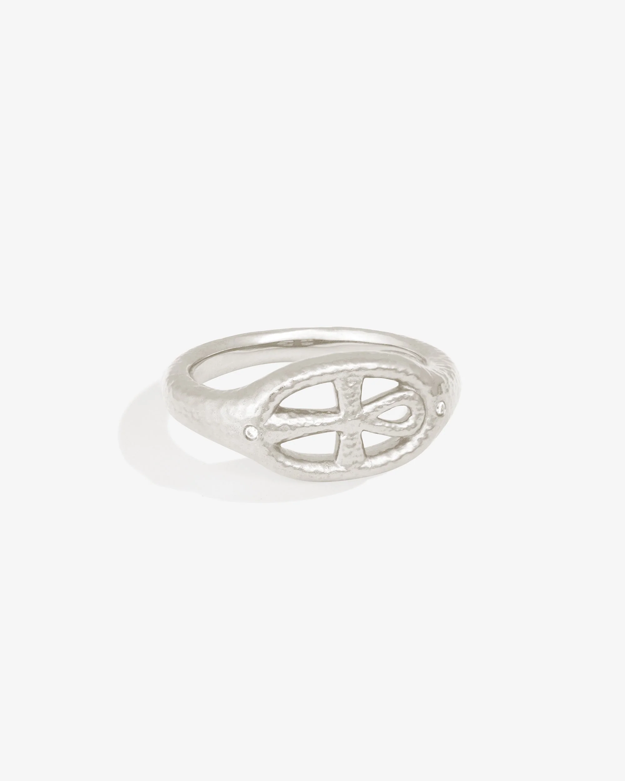 Cairo Seal Ring Diamond Silver