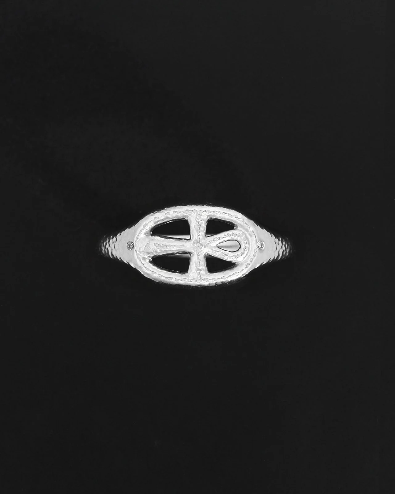 Cairo Seal Ring Diamond Silver - Image 3