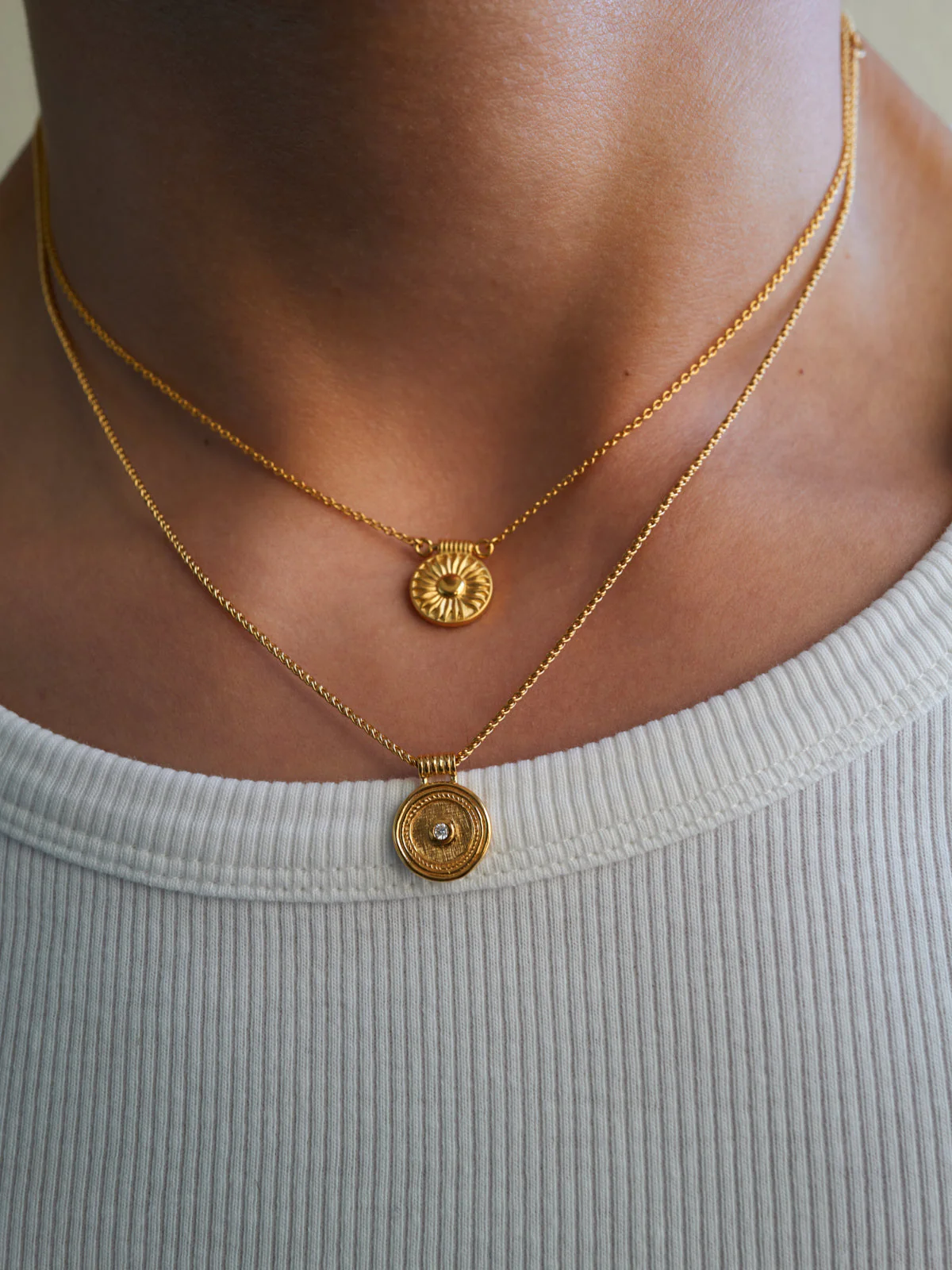 Capella Coin Necklace Gold Vermeil - Image 3