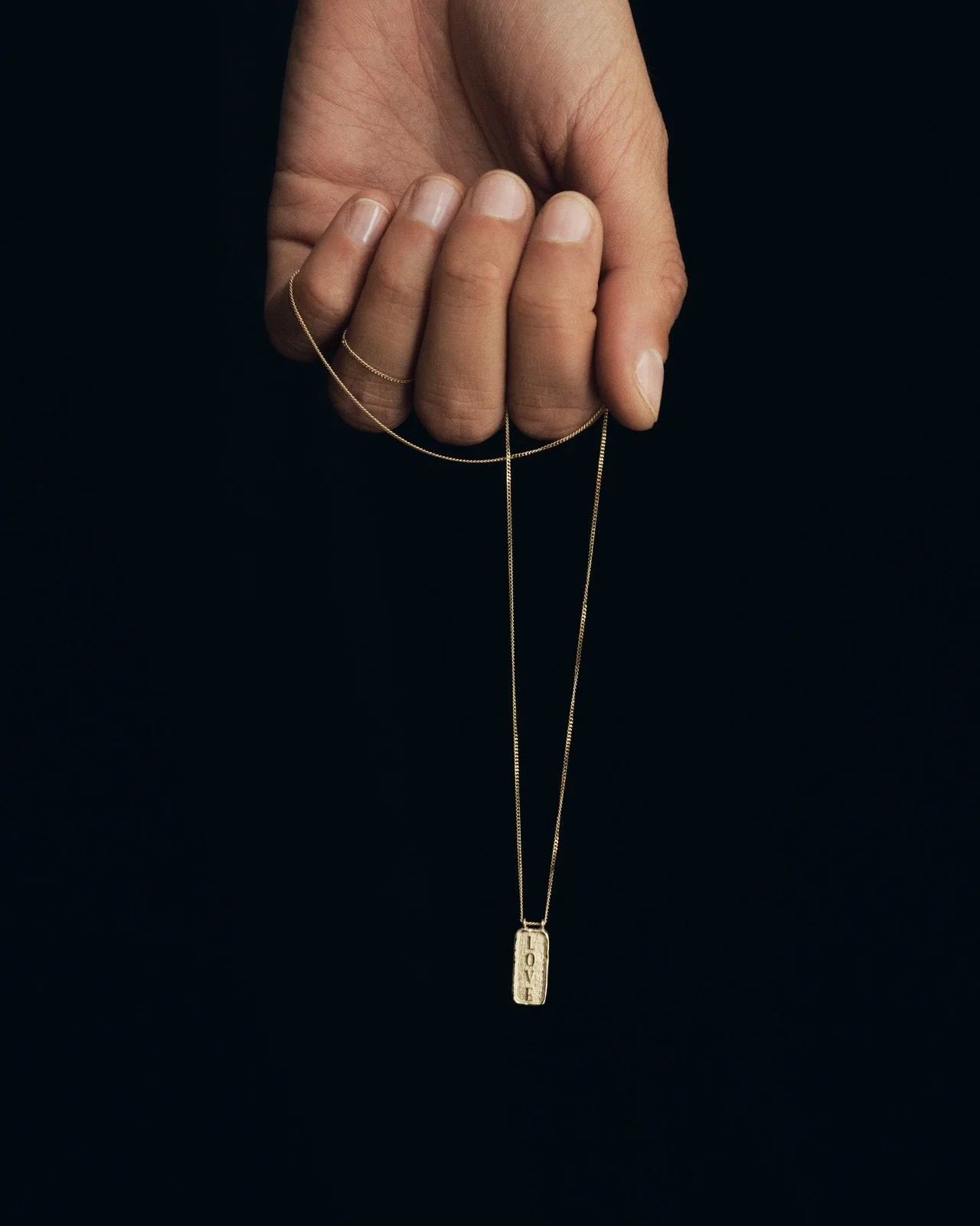 Bespoke Cartouche Initial Necklace Solid Gold - Image 2