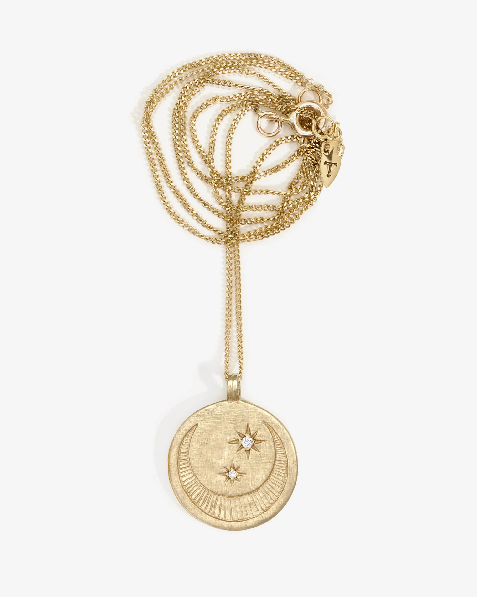 Celeste Necklace White Diamond Solid Gold - Image 3
