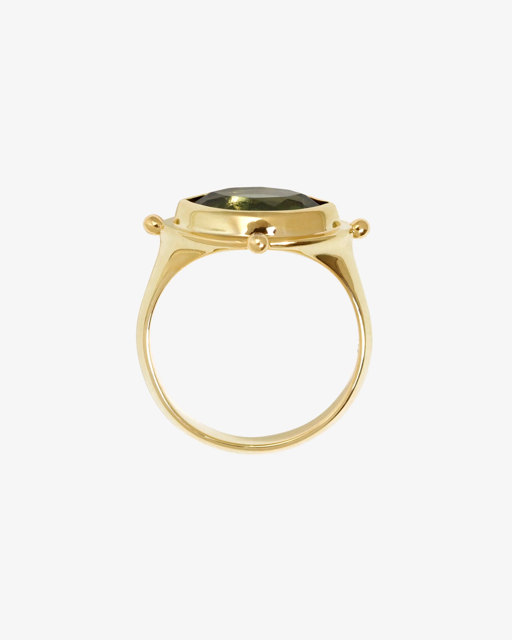 Celestial Ring Moldavite Diamond Solid Gold - Image 5