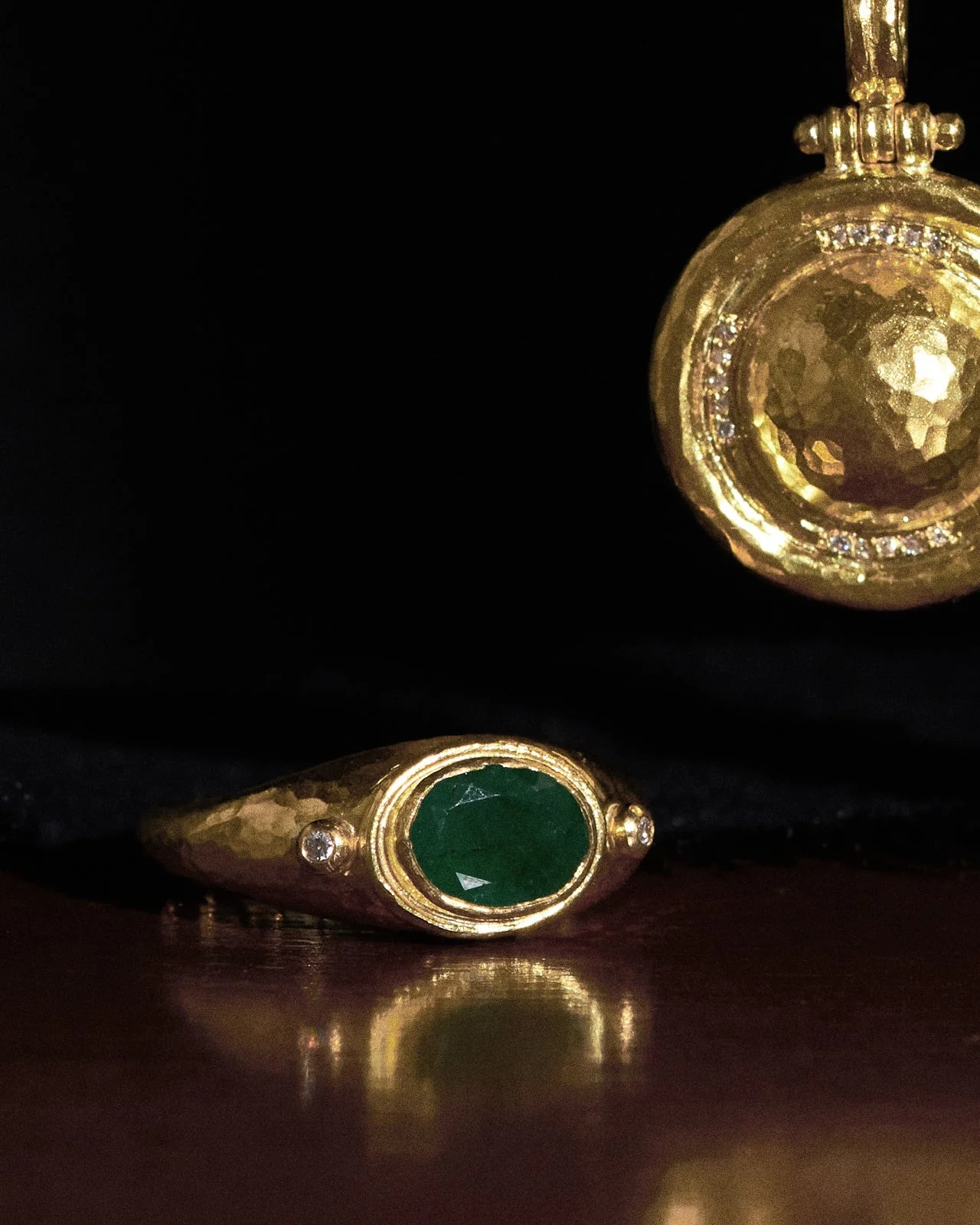 Ceren Ring Emerald Solid Gold - Image 4
