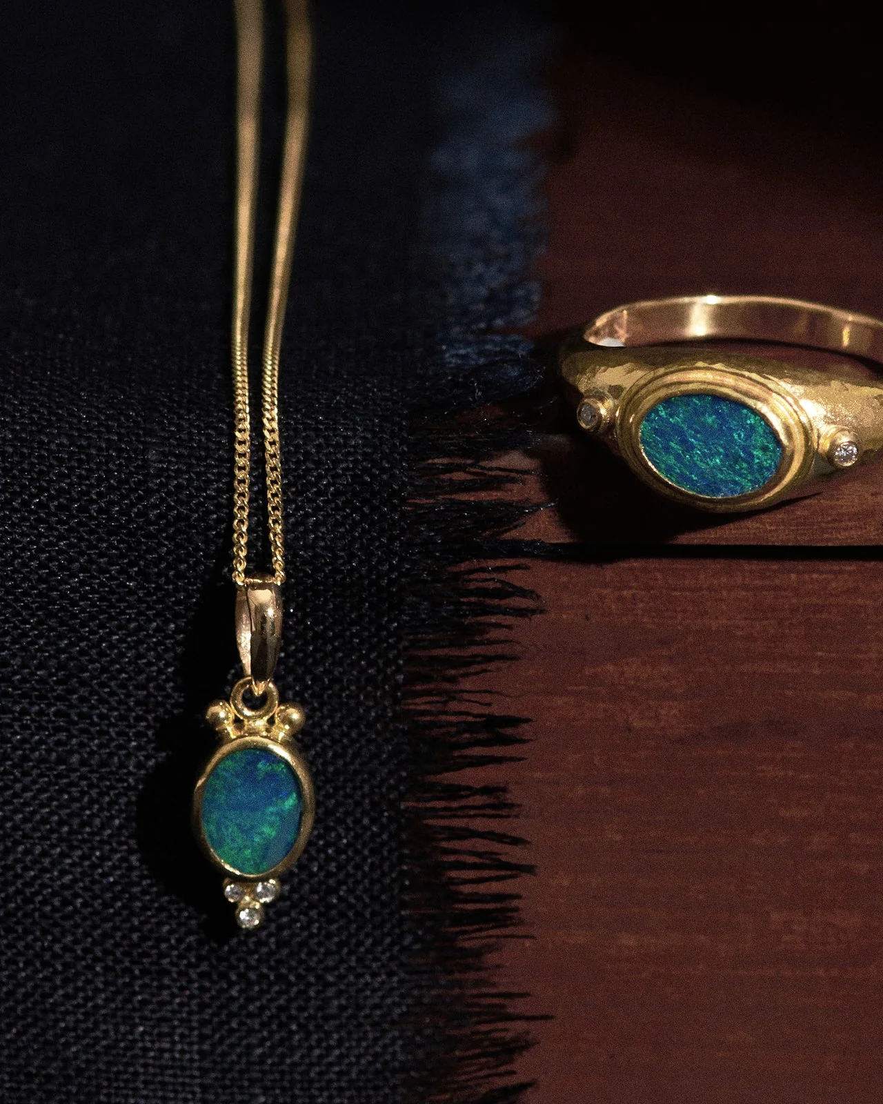 Ceren Ring Opal Solid Gold - Image 3