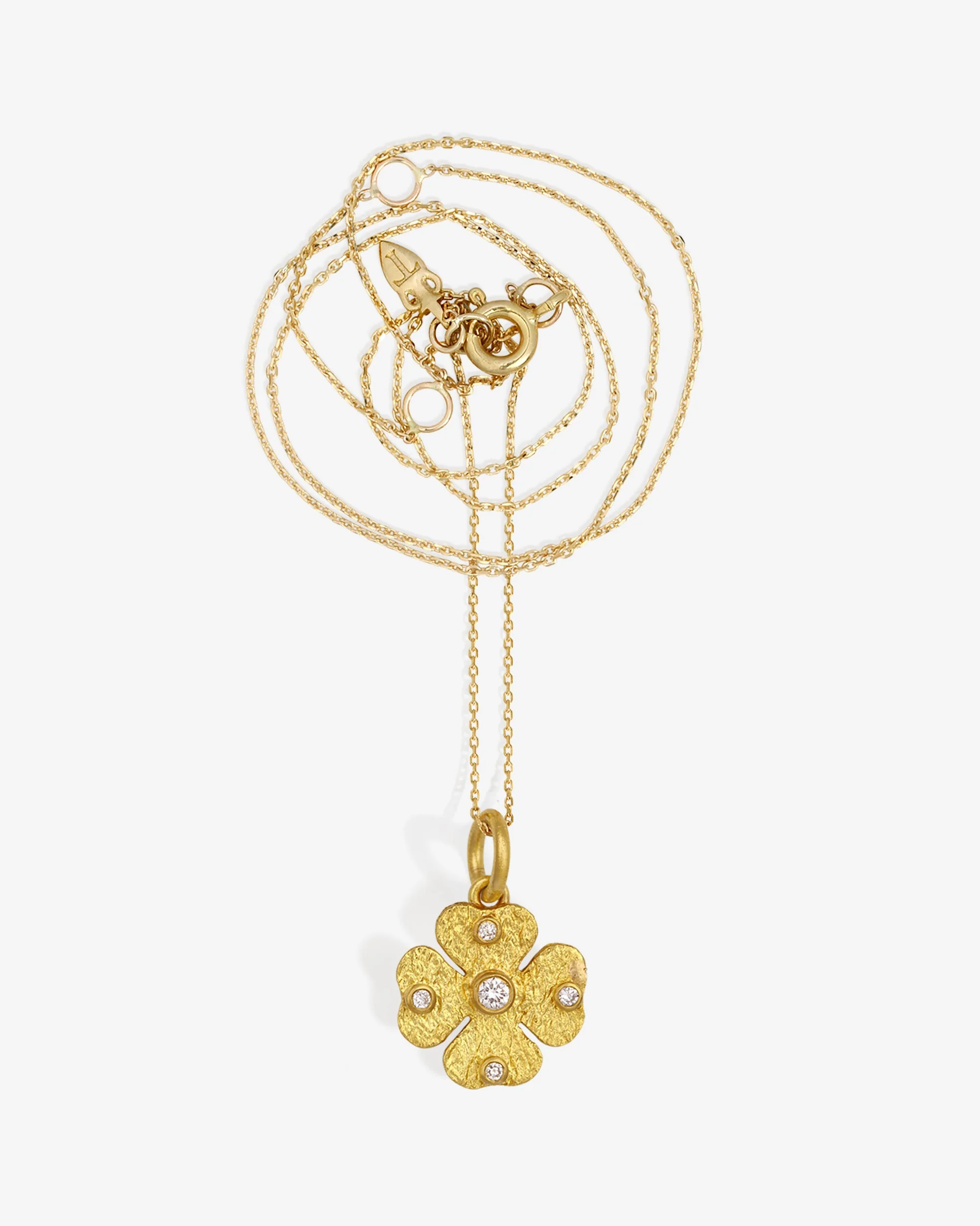 Clover Necklace Diamond Solid Gold - Image 3