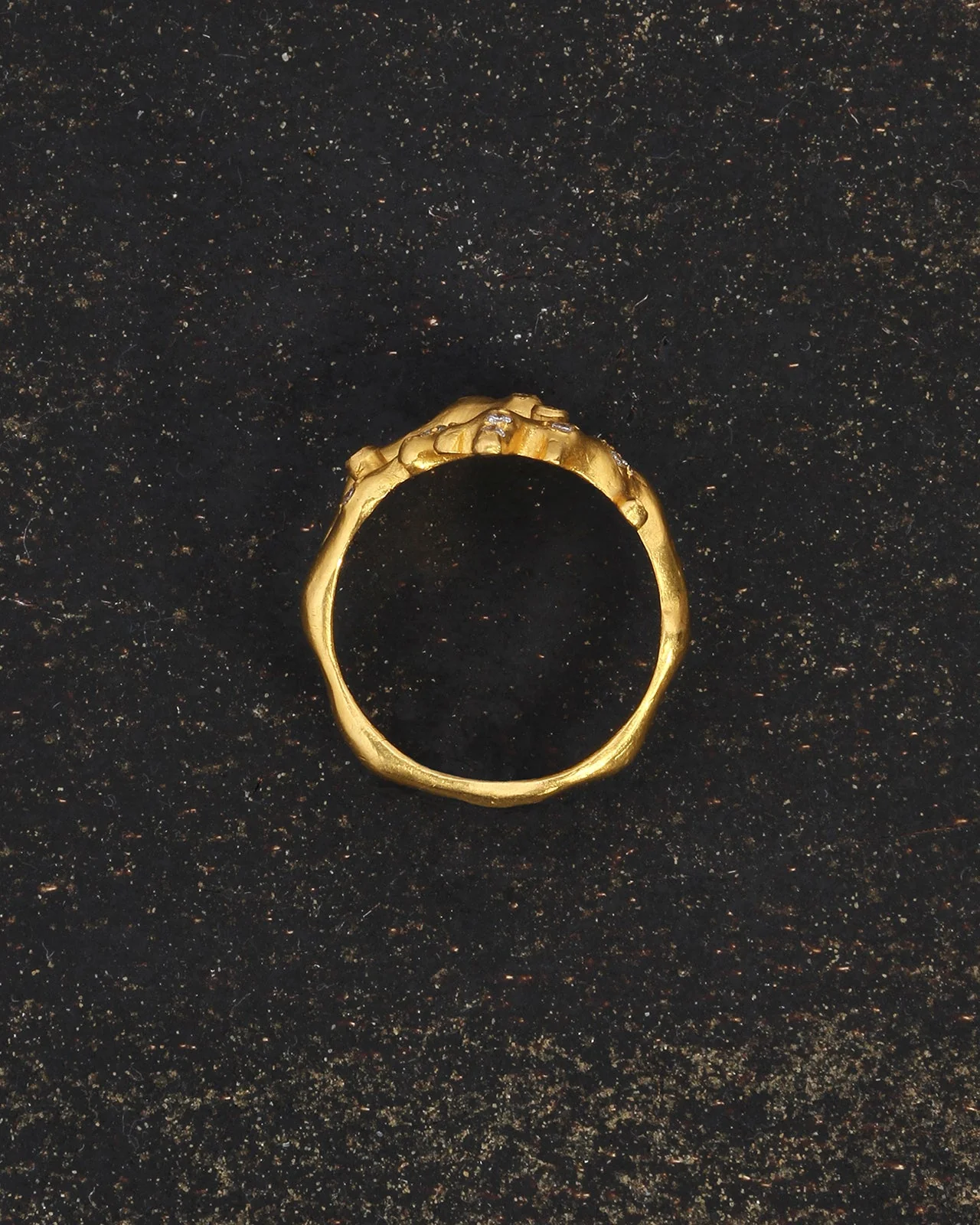 Coral Ring Diamond Solid Gold - Image 4