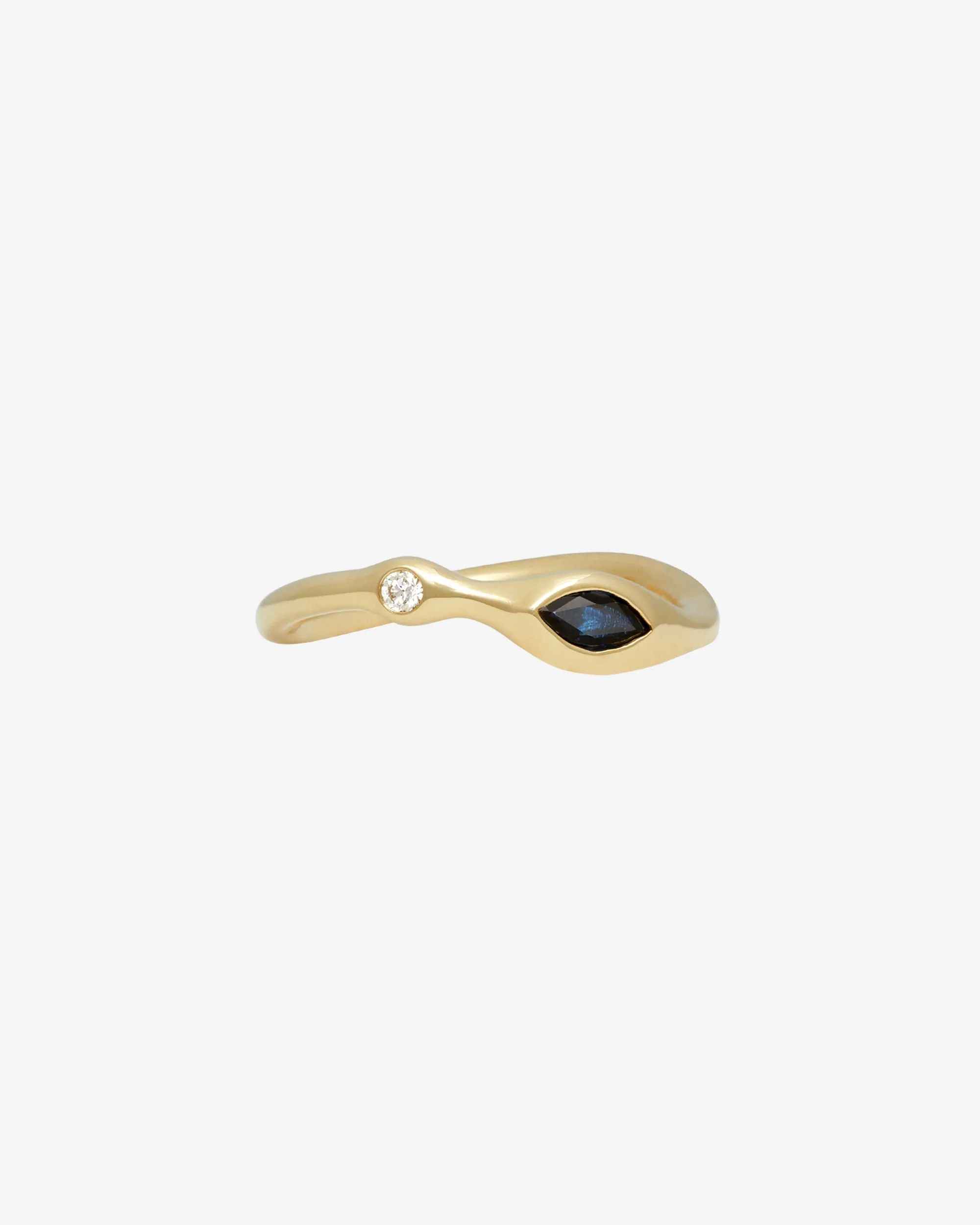 Dua Ring Sapphire Diamond Solid Gold - Image 3