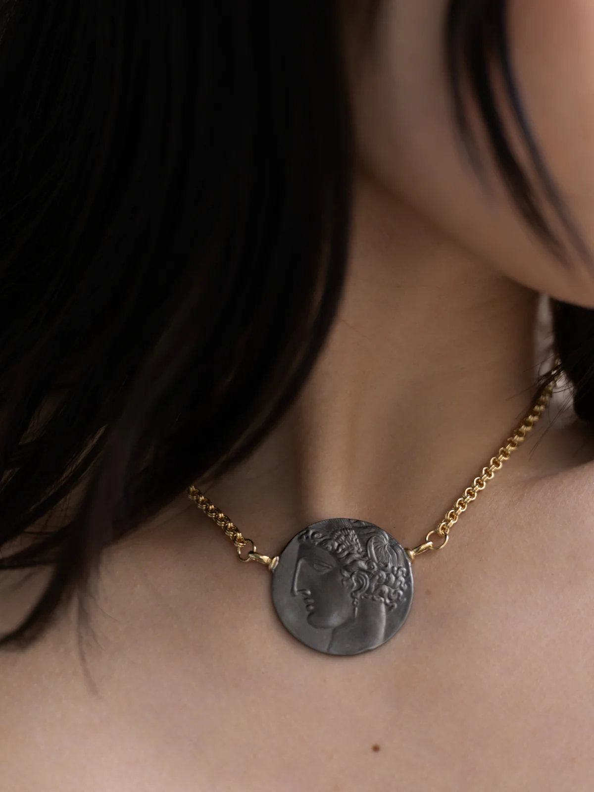 Elissar Coin Necklace Gold Vermeil - Image 2