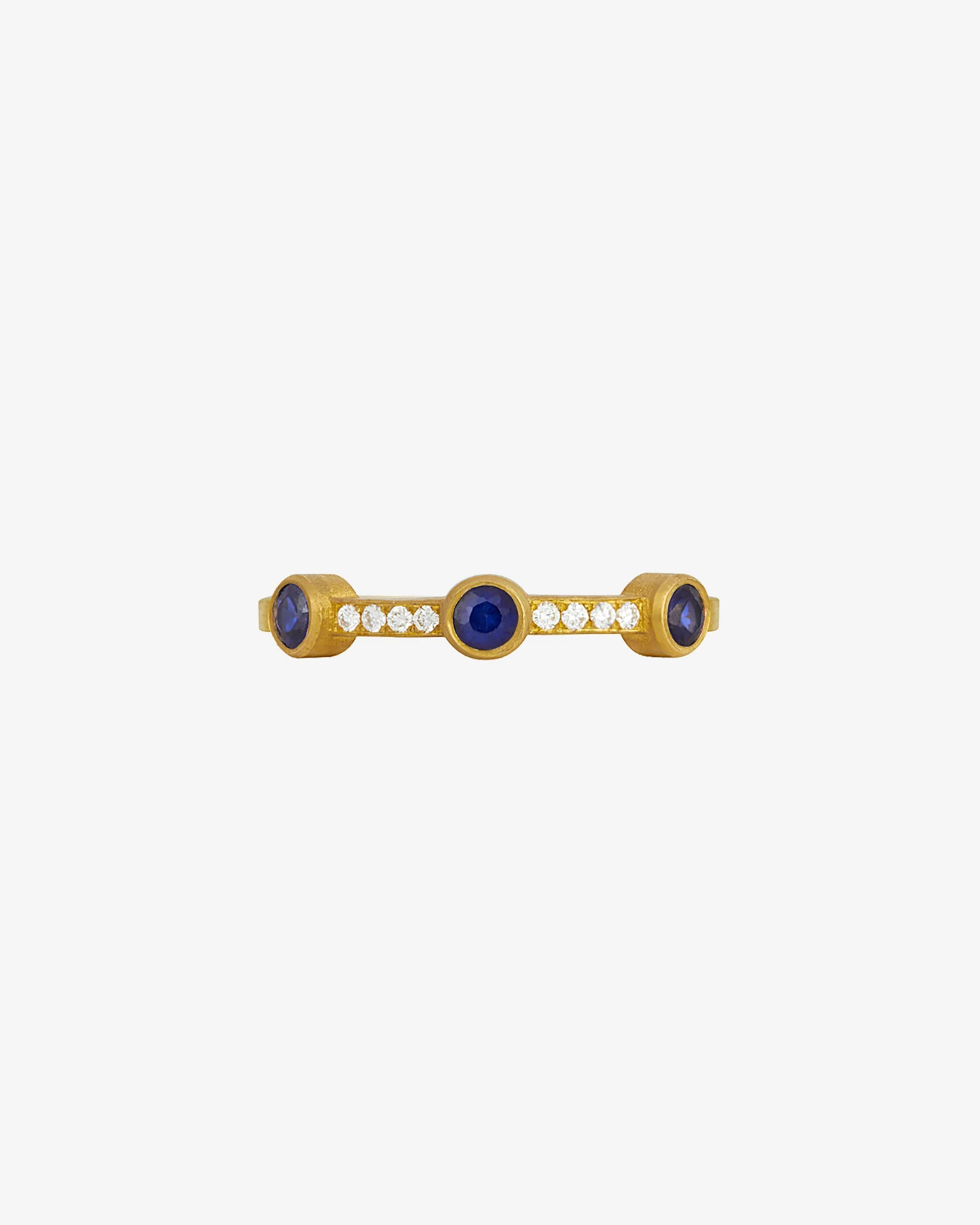 Ender Ring Sapphire Diamond Solid Gold - Image 3