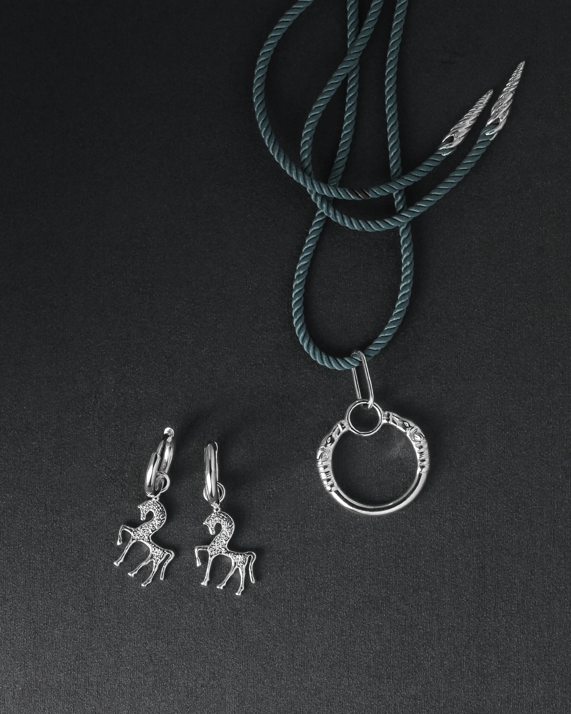 Epona Earrings Silver - Image 6
