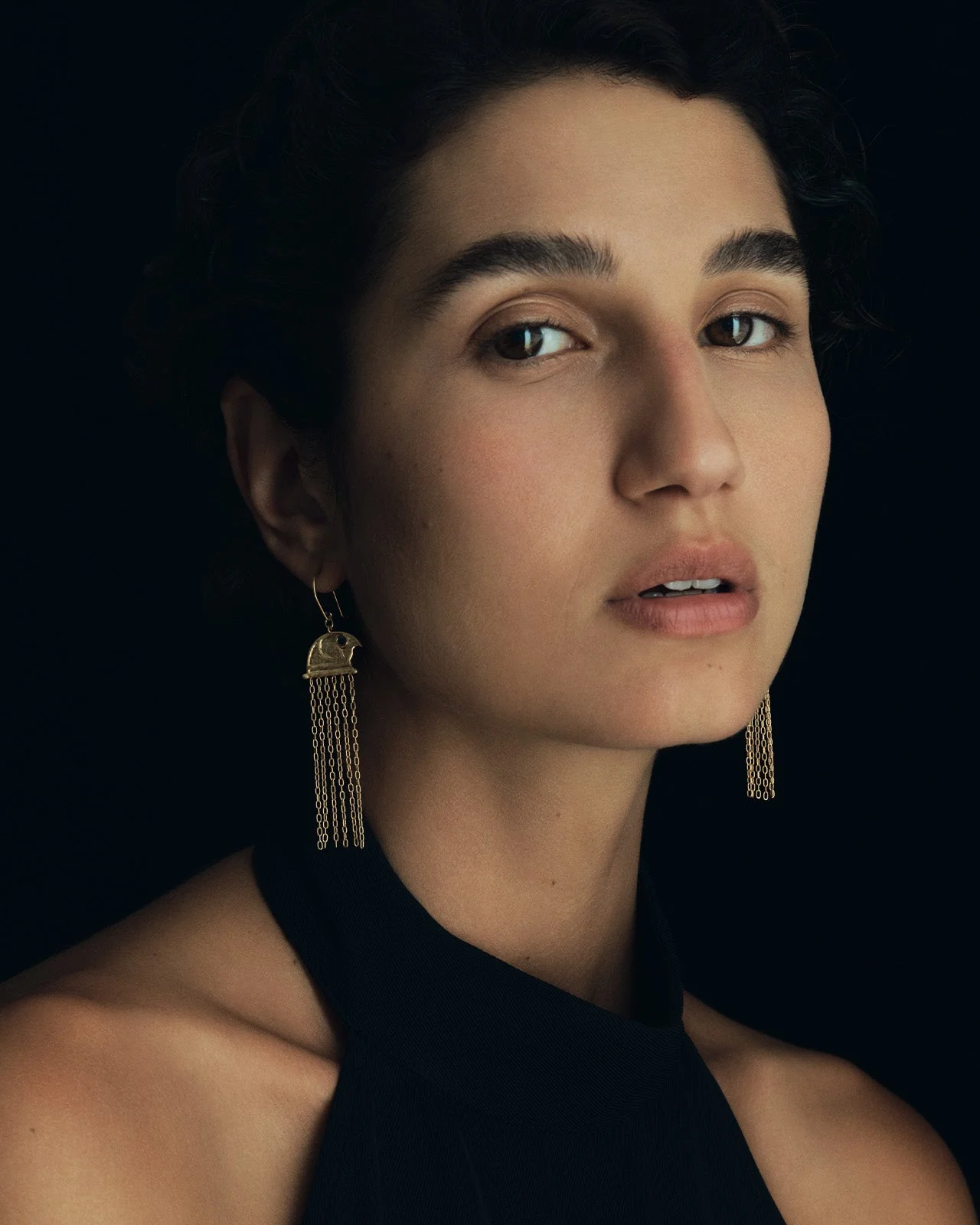 Falcon Earrings Gold Vermeil - Image 3