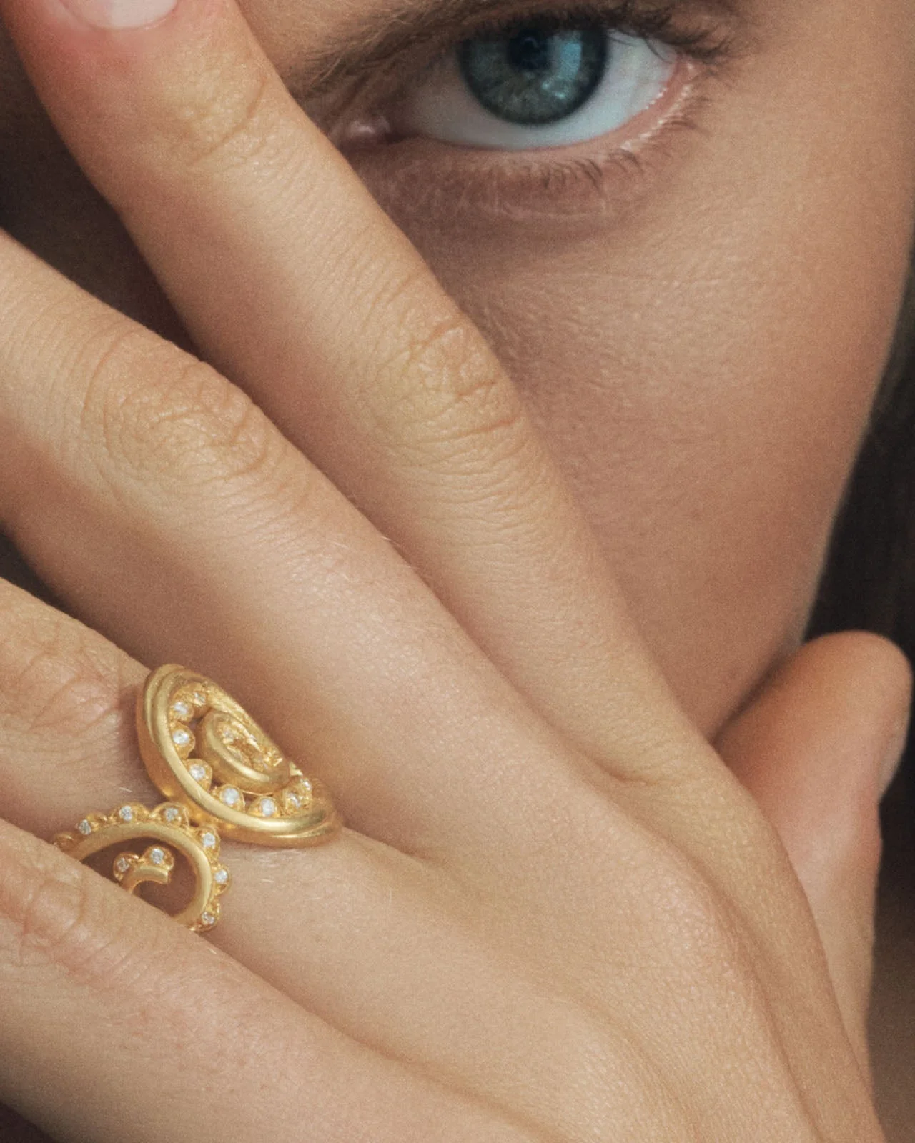 Fern Ring Diamond Solid Gold - Image 2