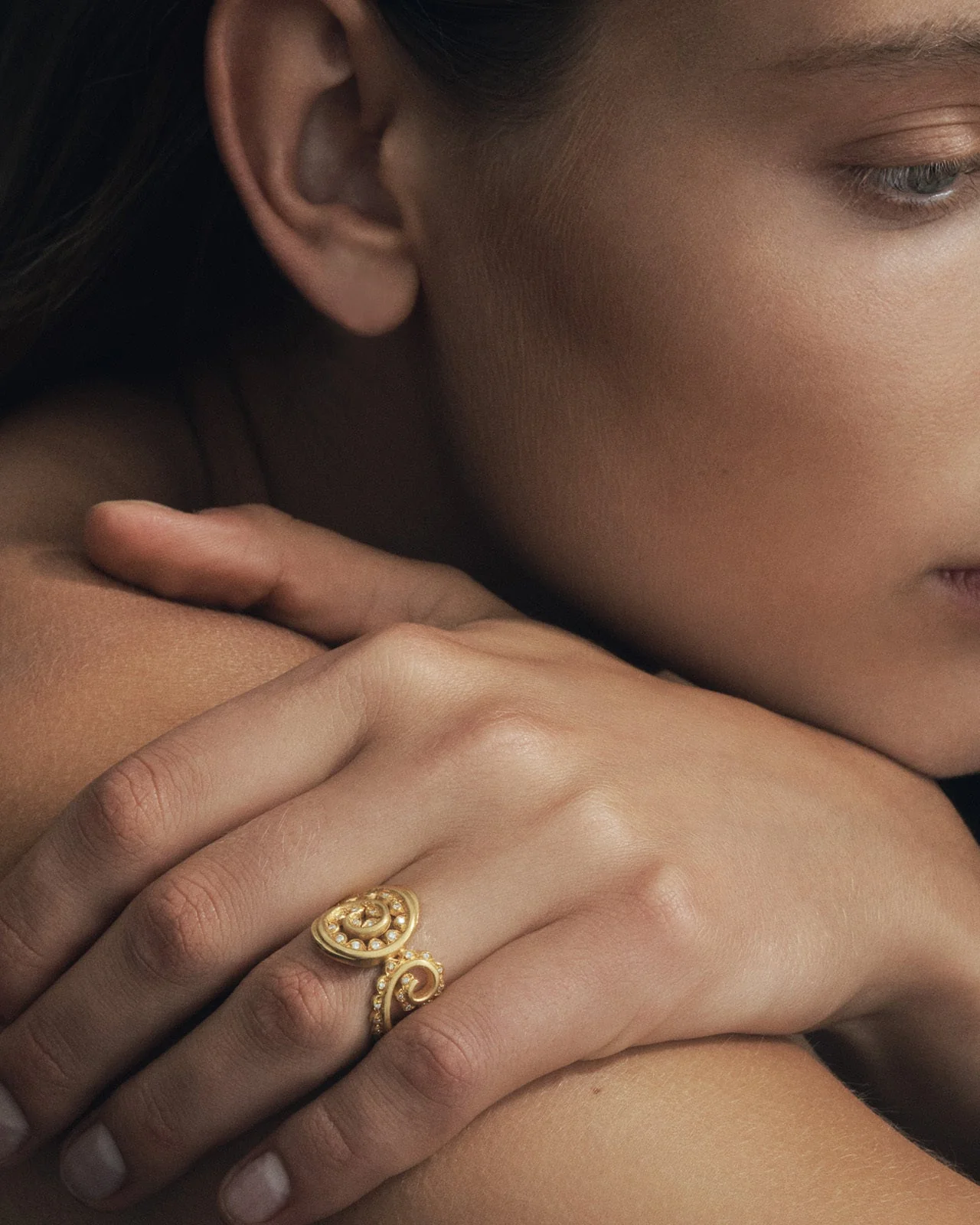 Fern Ring Diamond Solid Gold - Image 5