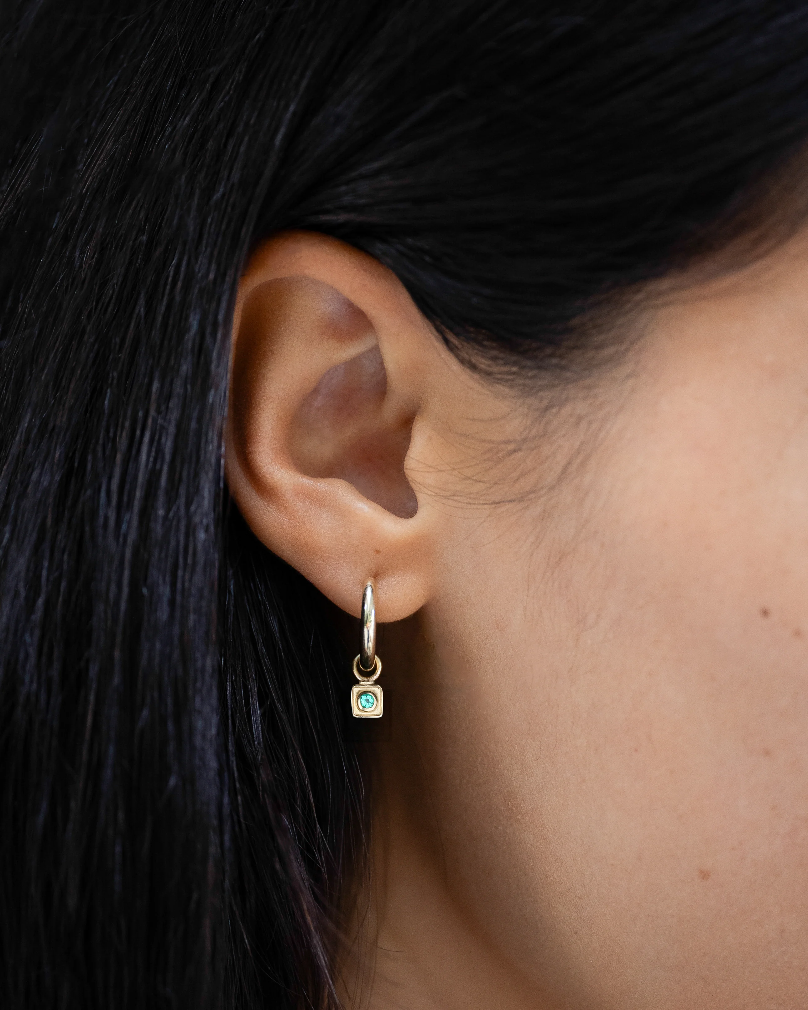 Florence Birthstone Ear Charm Solid Gold - Image 3