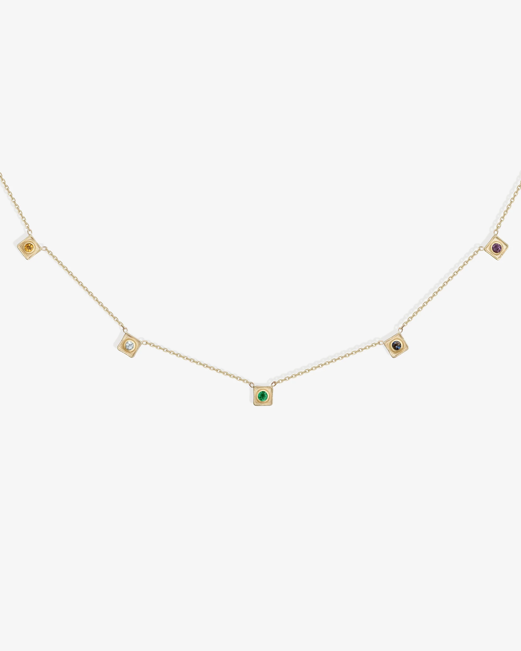Florence Birthstone Necklace 9K Solid Gold